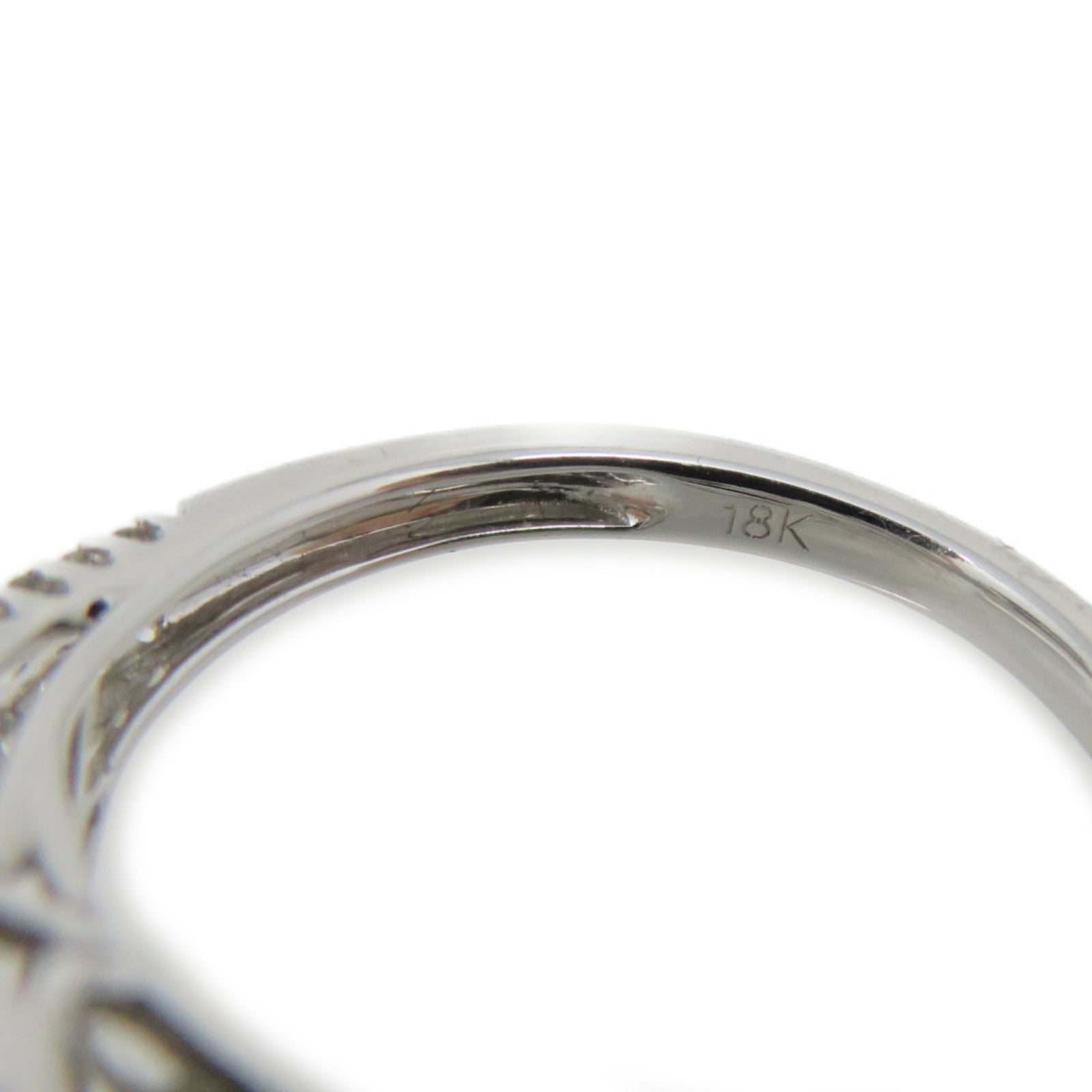 JEWELRY 18K白金/0.35ct綠寶石/0.66ct鑽石Emerald Ring戒指US#6