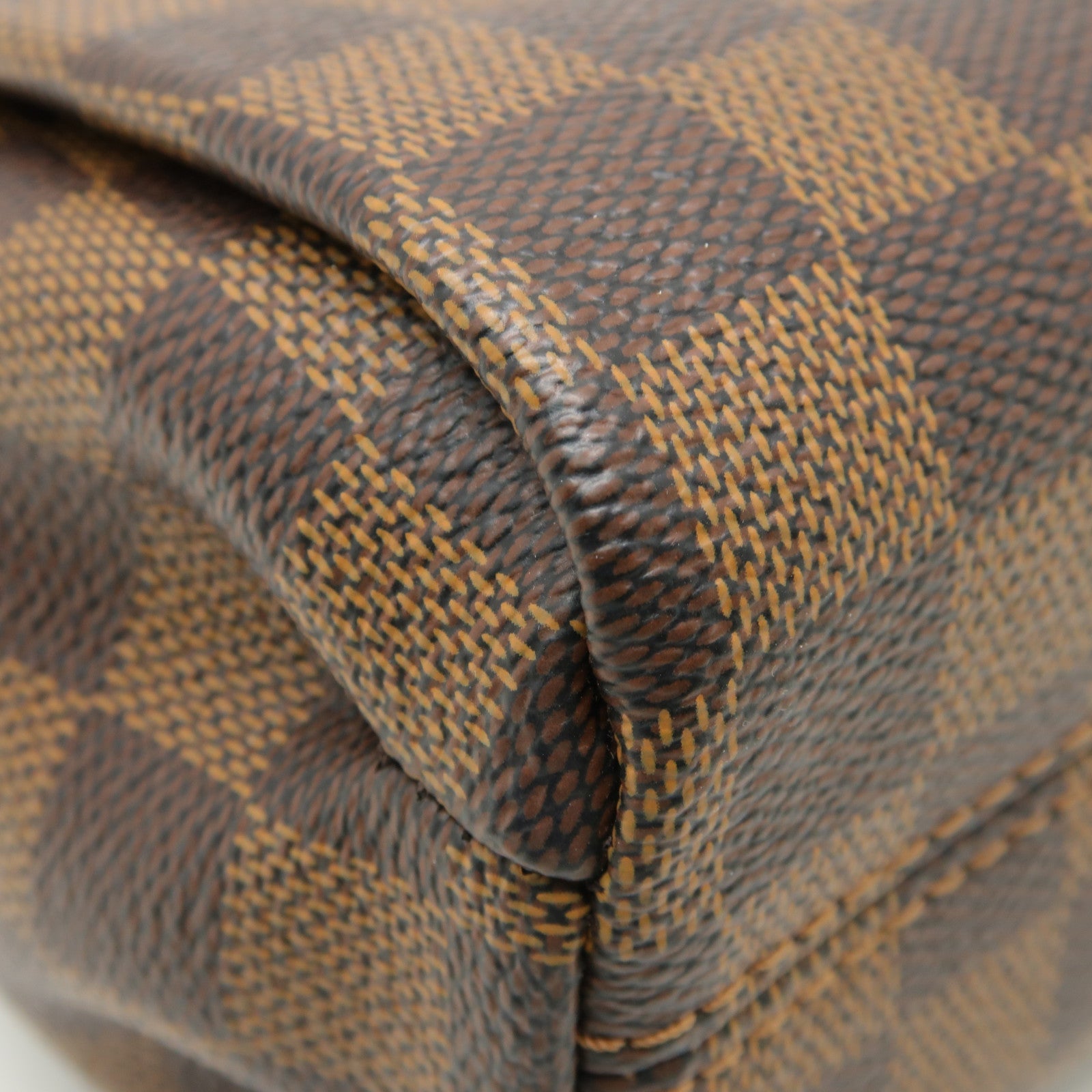 LOUIS VUITTON Damier Croisette金扣手挽肩背兩用袋棕色