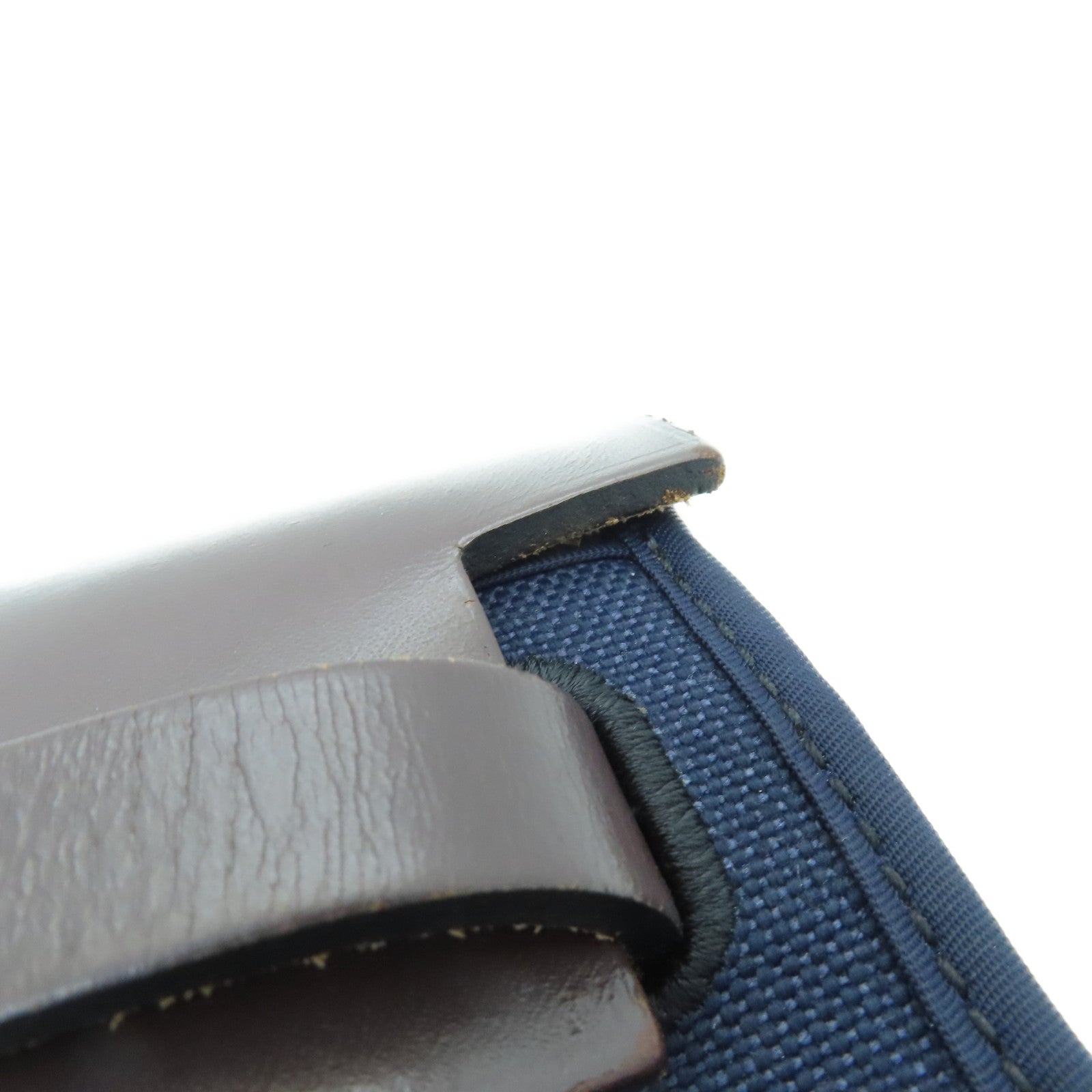 HERMES 帆布Herbag PM银扣肩带包Blue Saphire蓝色