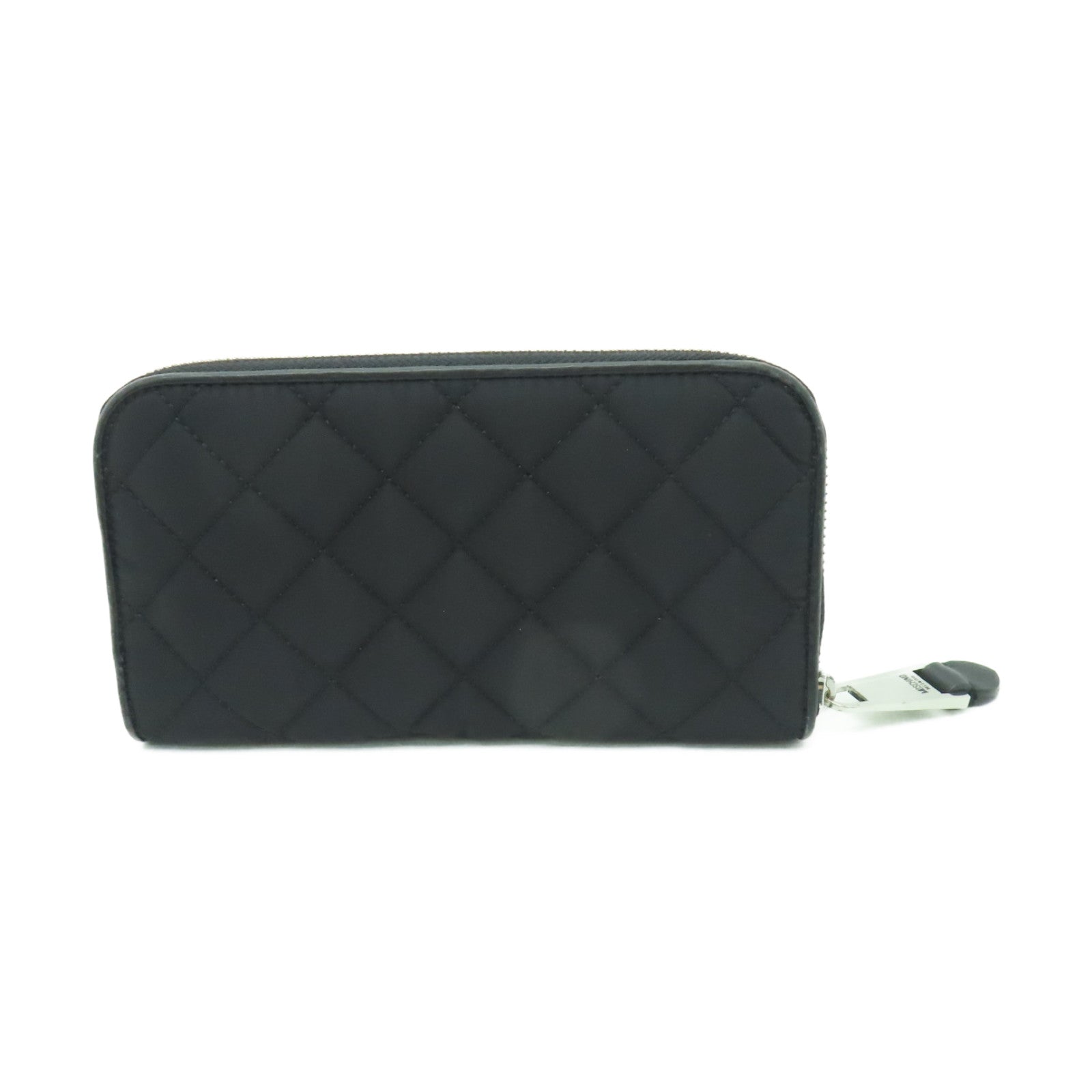 MOSCHINO 尼龍Zippied Long Wallet銀扣長錢包黒色