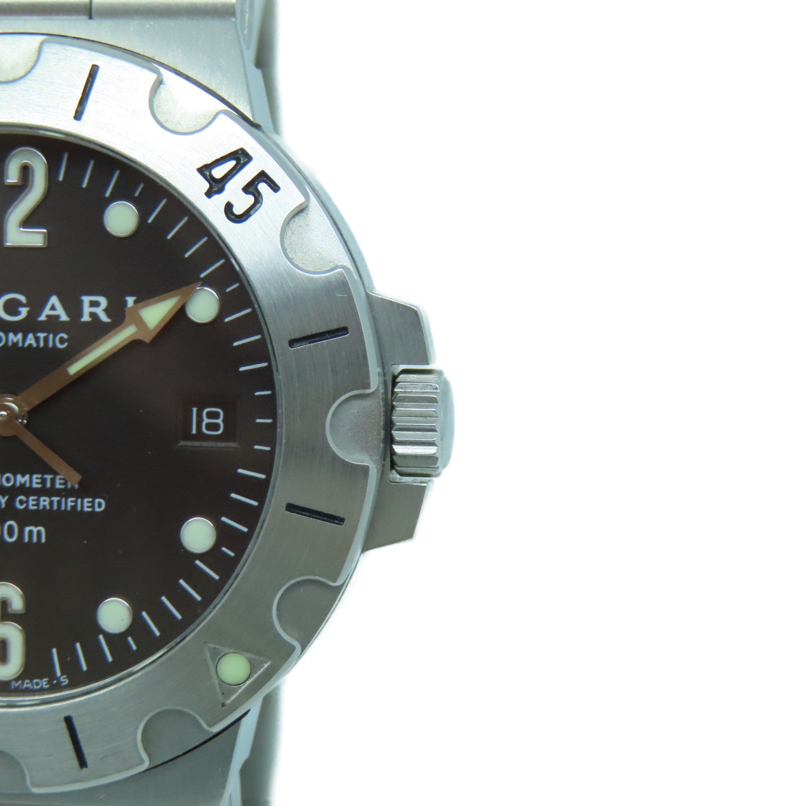 BVLGARI Watch不鏽鋼手錶自動機芯黒色