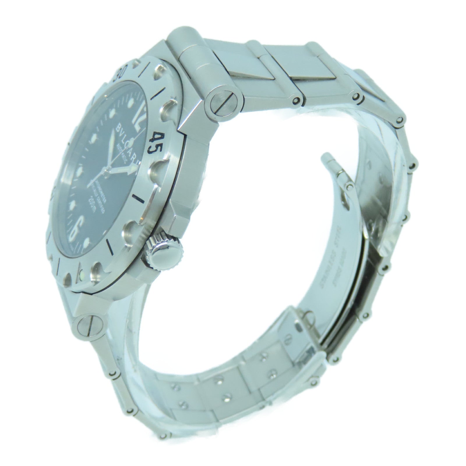 BVLGARI Watch不鏽鋼手錶自動機芯黒色