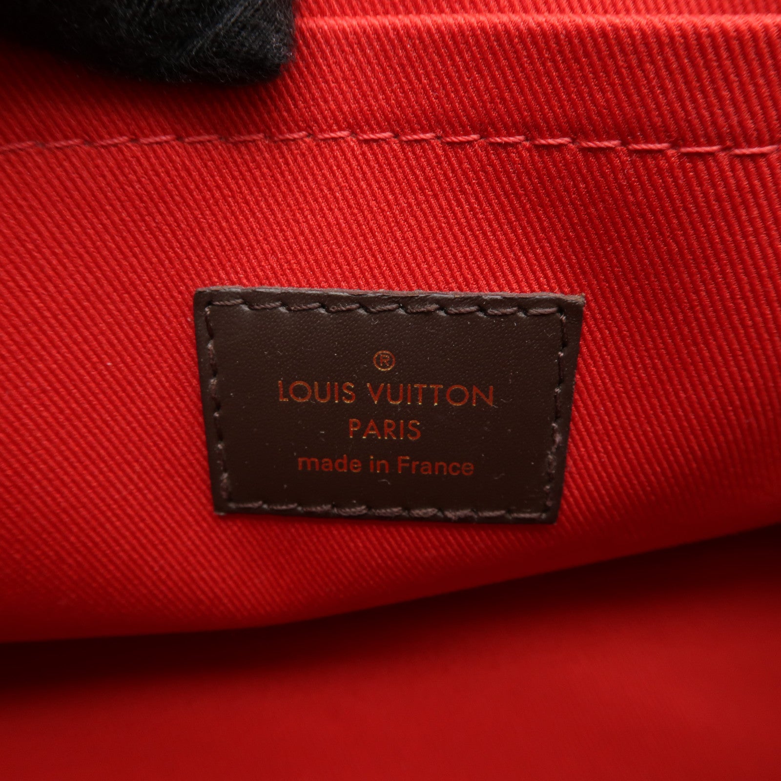 LOUIS VUITTON Damier Croisette金扣手挽肩背兩用袋棕色