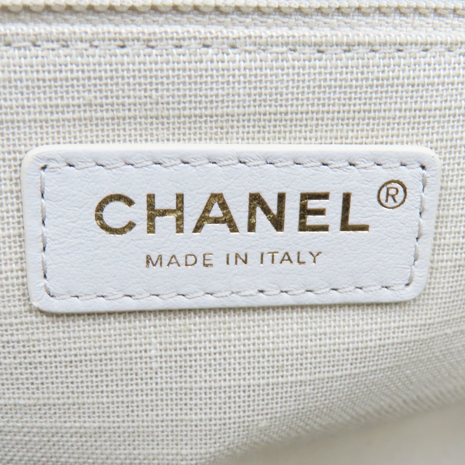 CHANEL 帆布Deauville Tote Medium銀扣手挽肩背兩用袋黑色