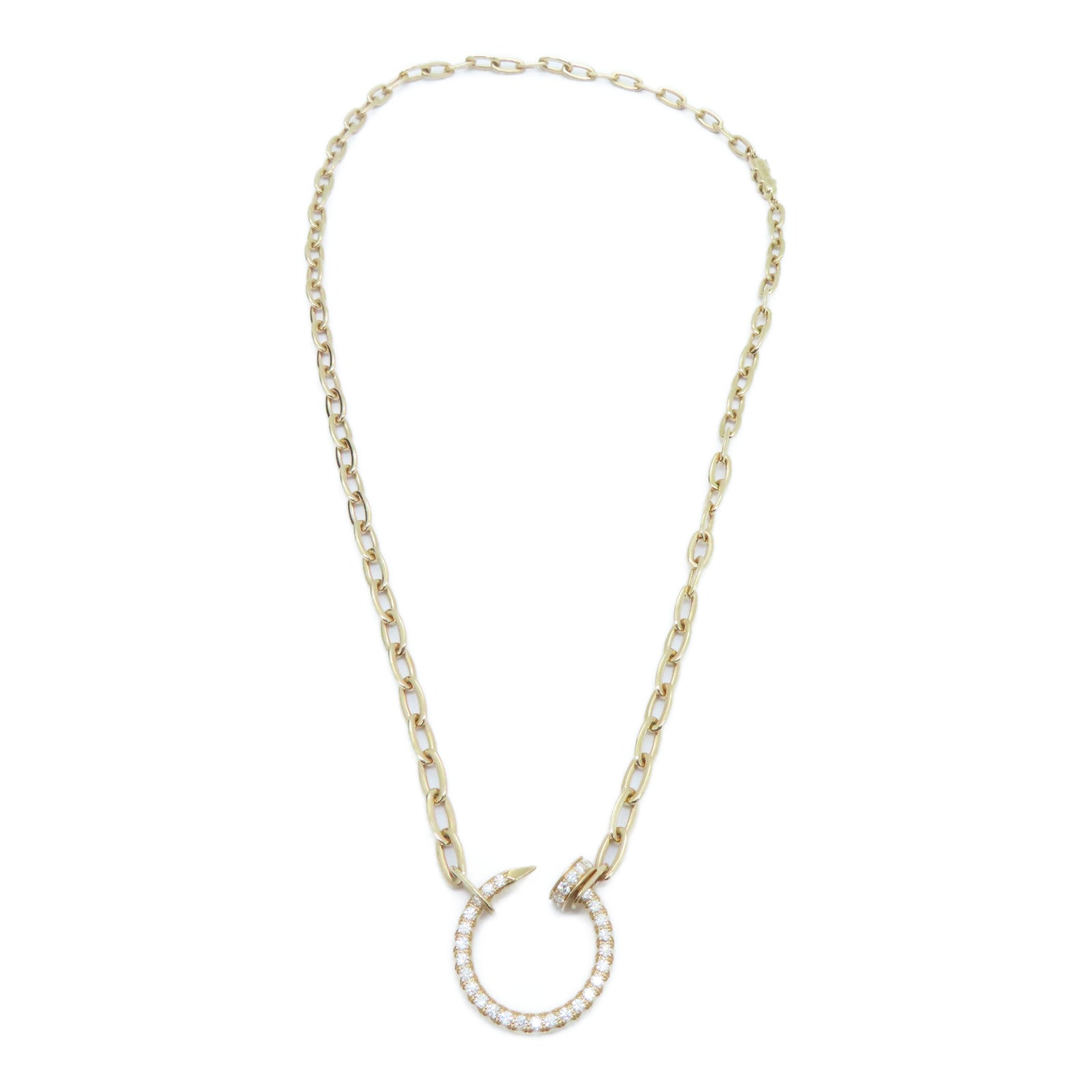 CARTIER 18K玫瑰金Just Un Clou Cartier Necklace钻石颈錬