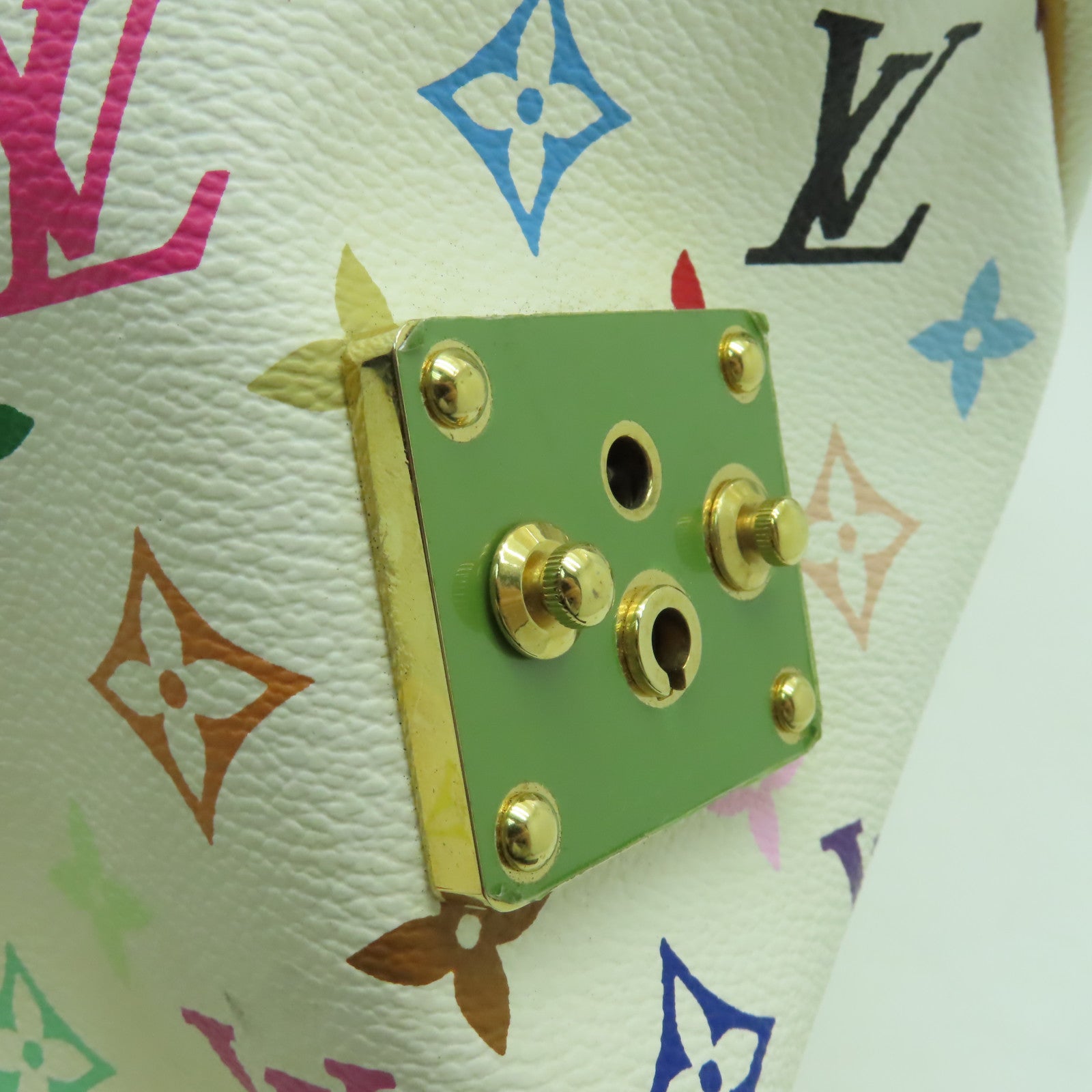 LOUIS VUITTON Monogram Multicolore Keepall 45金扣手挽袋彩色/白色