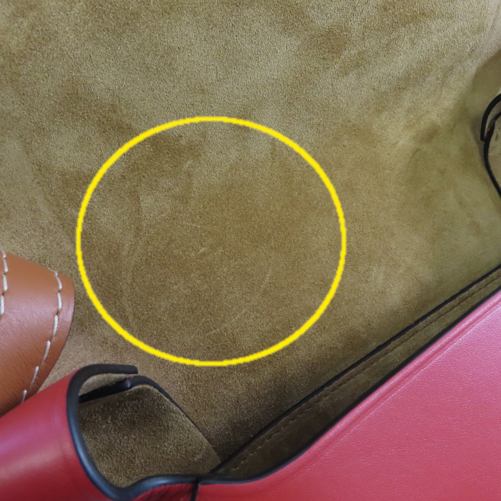 LOEWE 牛皮皮革Gate Shoulder Bag肩背袋啡色/紅色