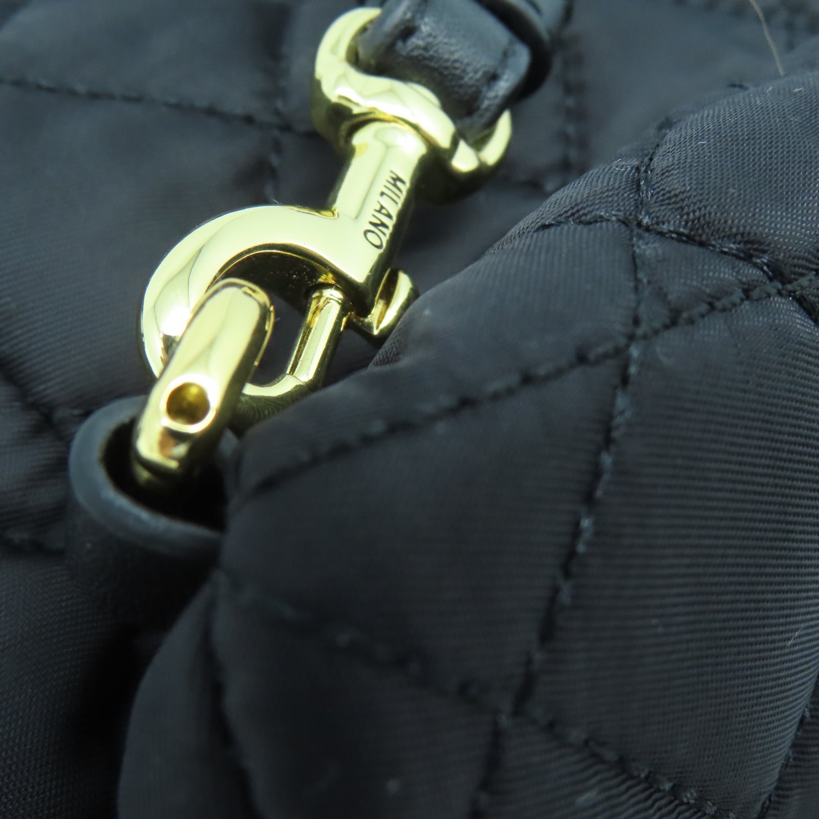 MOSCHINO 尼龍Mini Backpack背包金扣背包黑色