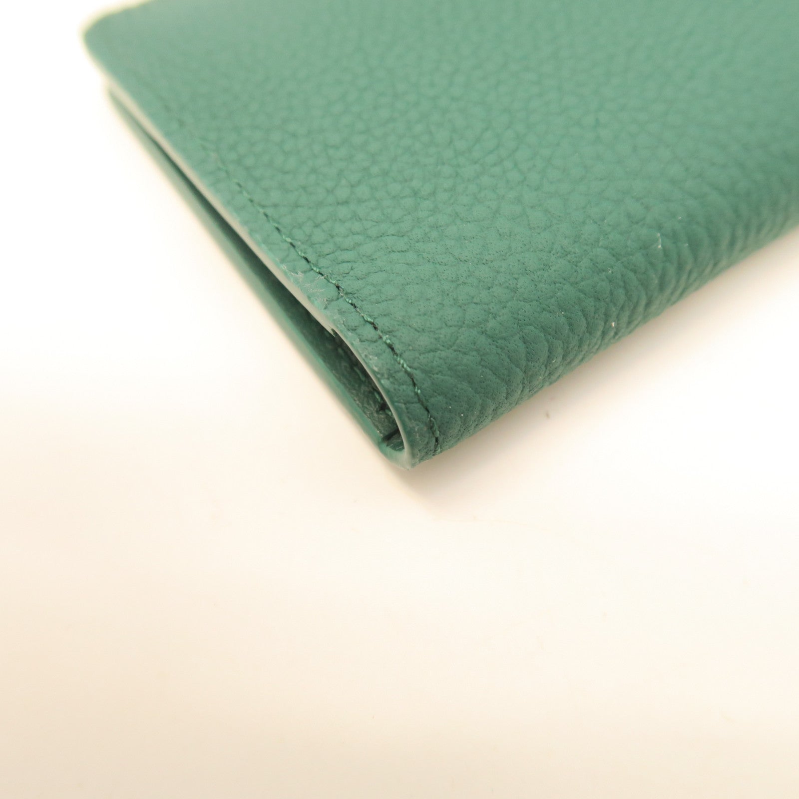LOUIS VUITTON Cowhide Leather Aerogram Pocket Organizer Card Holder Green