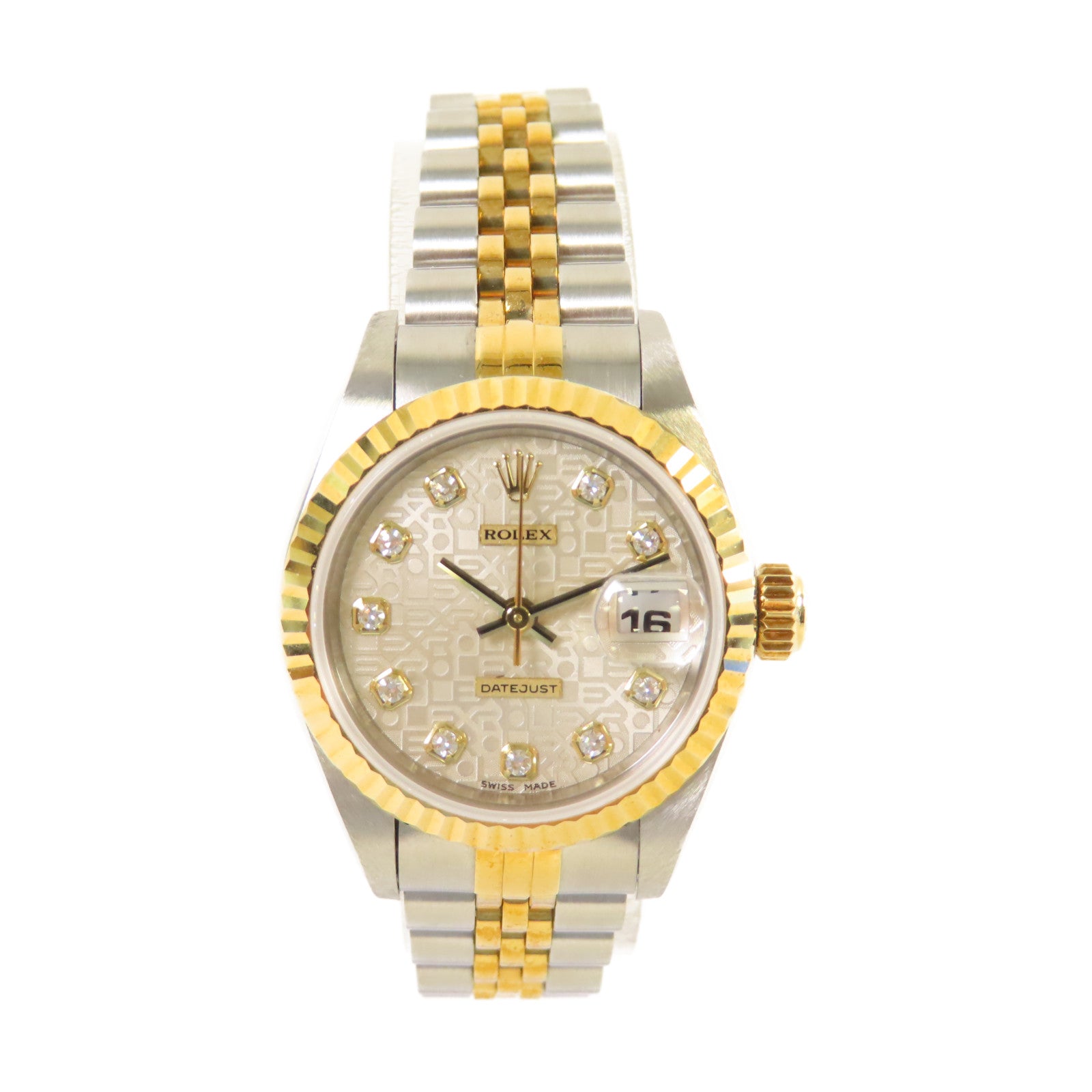 ROLEX Datejust 26mm Watch18K黃金/不鏽鋼自動機芯手錶貝殼色/金色/銀色