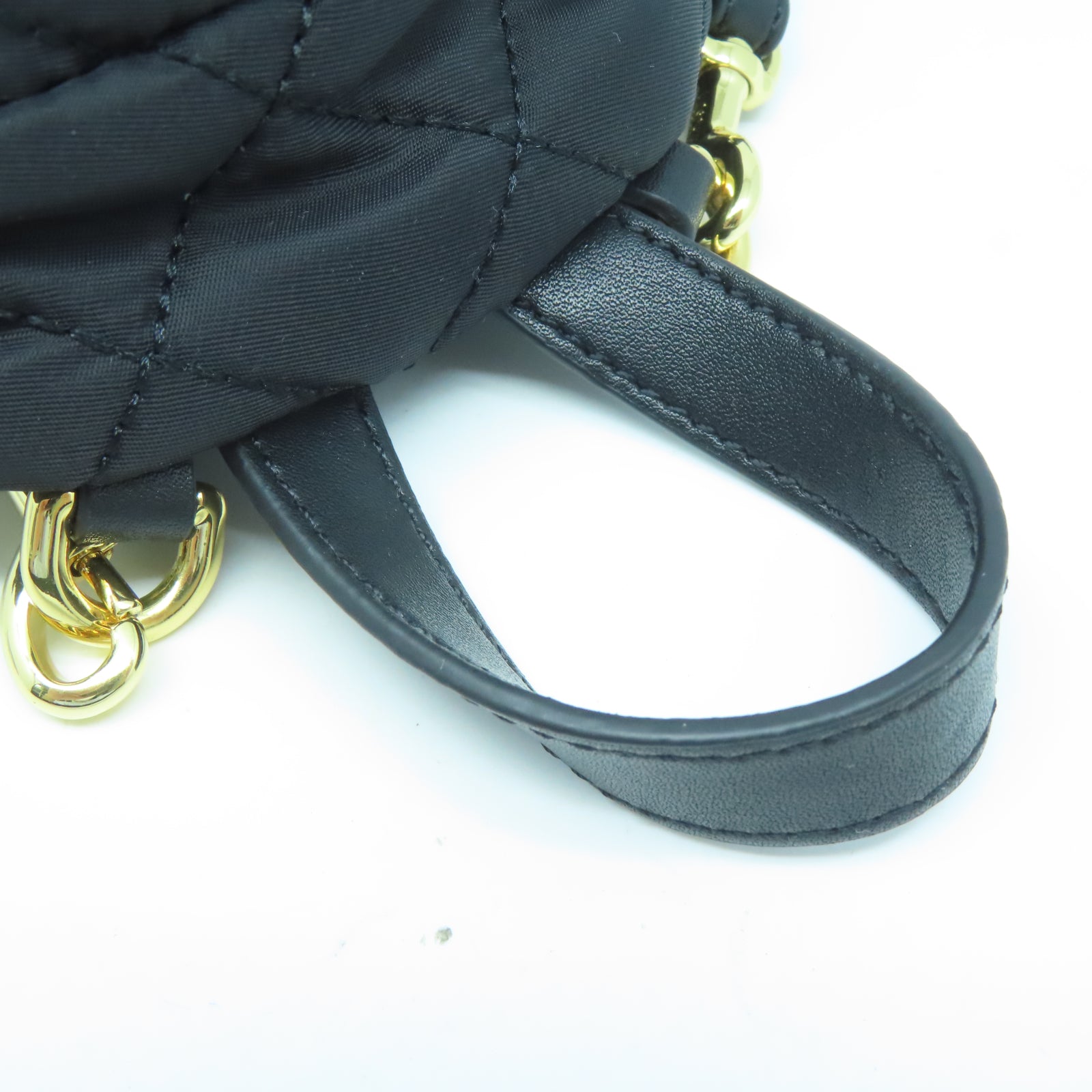 MOSCHINO 尼龍Mini Backpack背包金扣背包黑色
