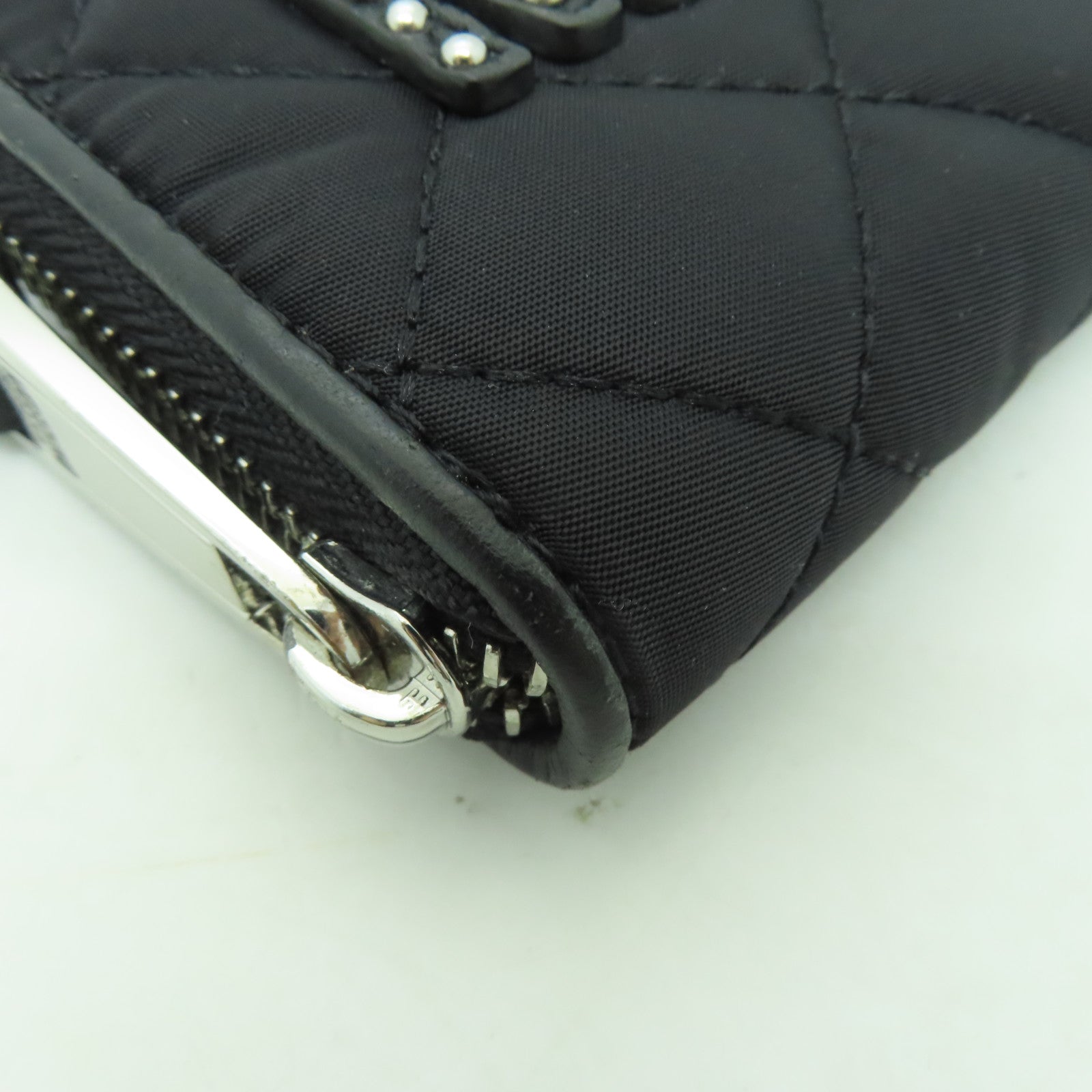 MOSCHINO 尼龍Zippied Long Wallet銀扣長錢包黒色