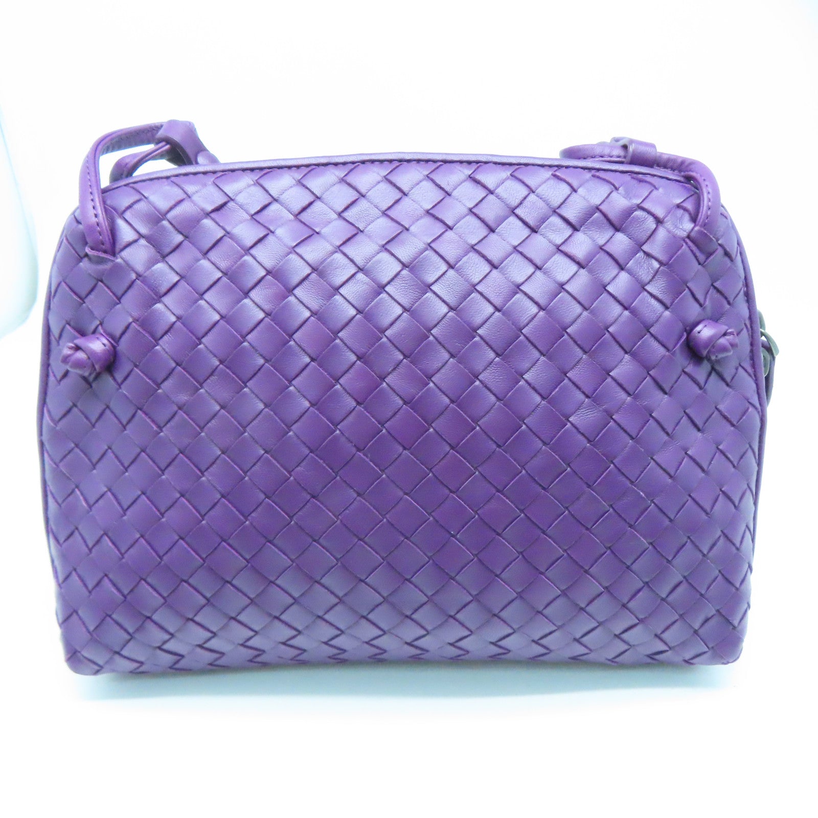 BOTTEGA VENETA 织纹皮革Shoulder Bag肩背袋紫色