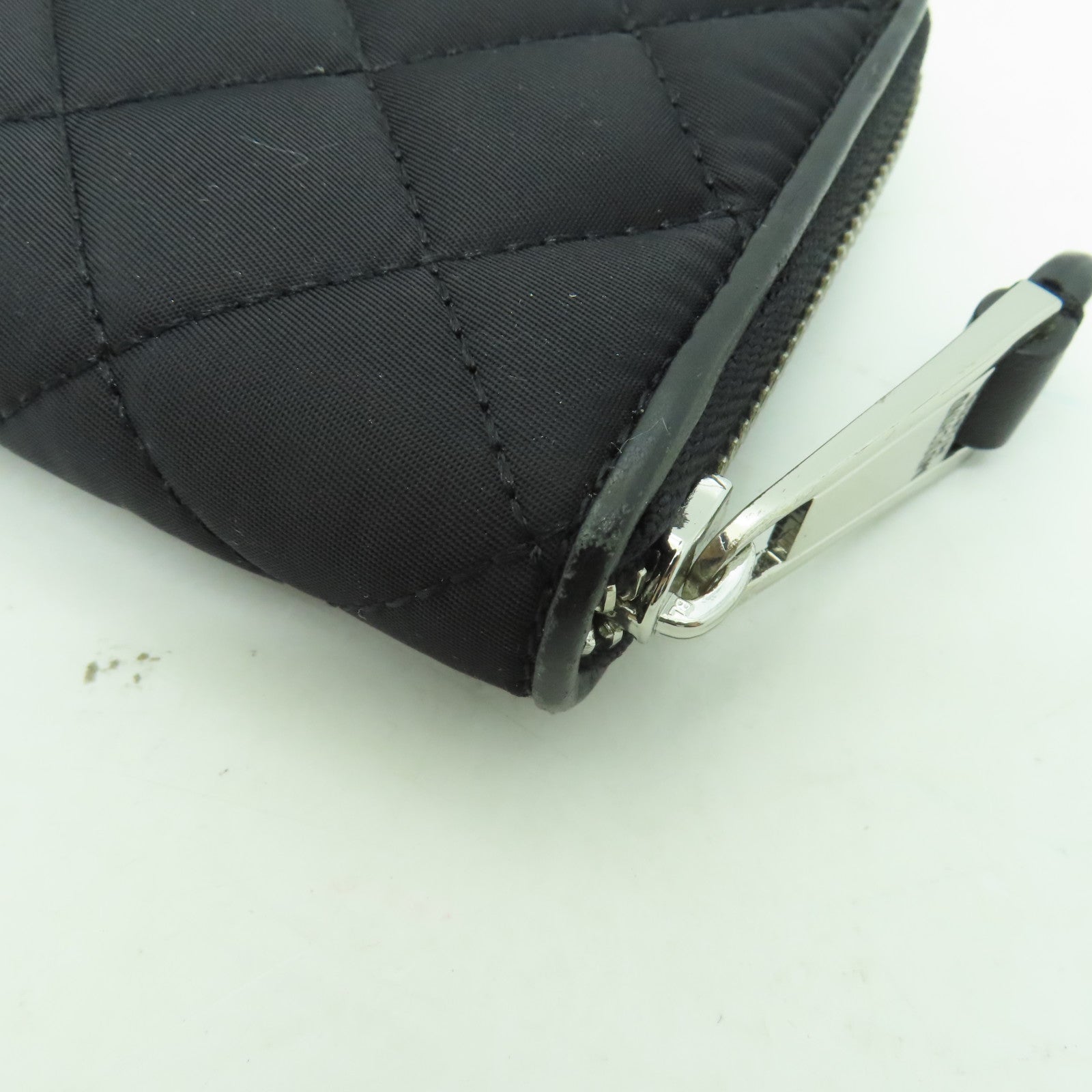 MOSCHINO 尼龍Zippied Long Wallet銀扣長錢包黒色