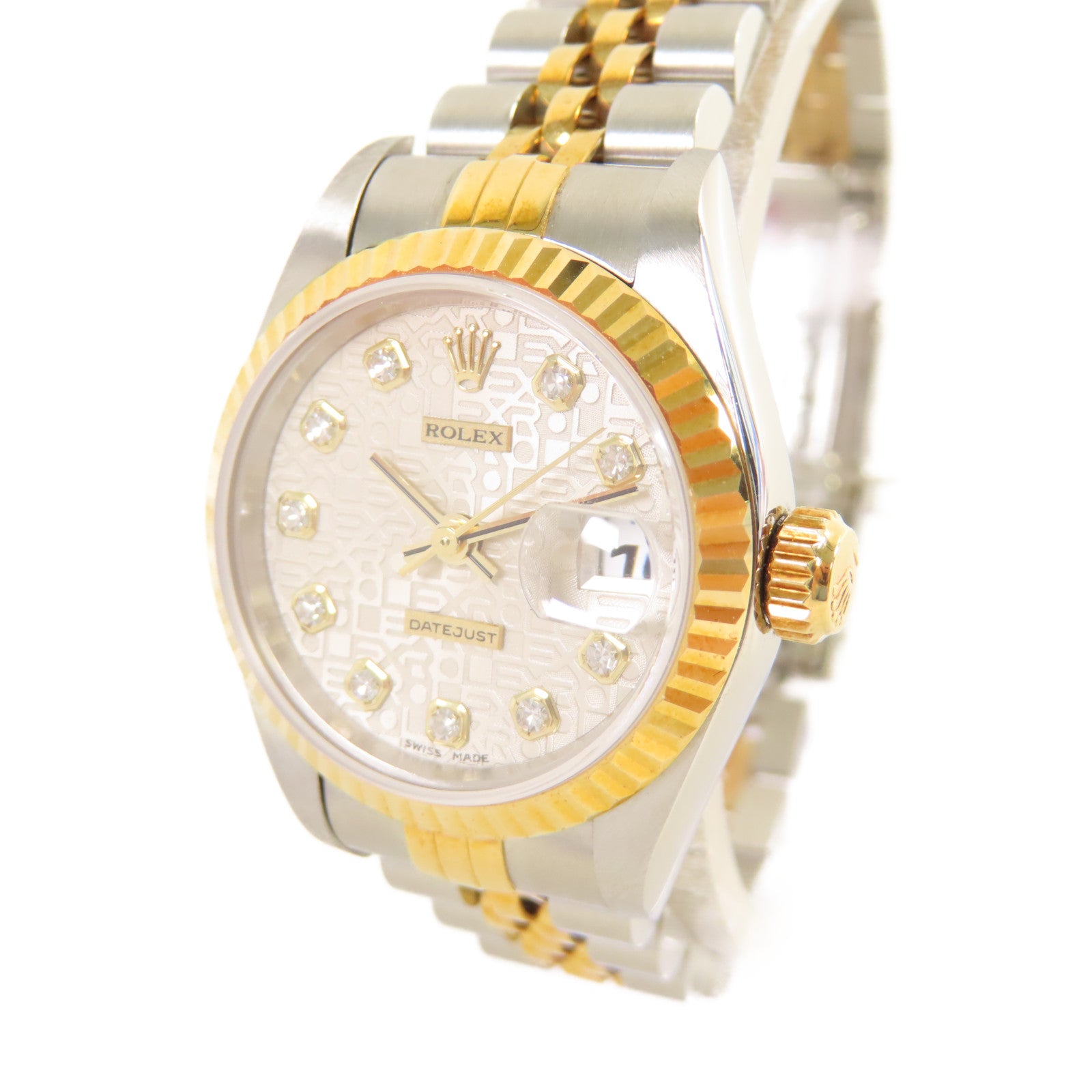 ROLEX Datejust 26mm Watch18K黃金/不鏽鋼自動機芯手錶貝殼色/金色/銀色