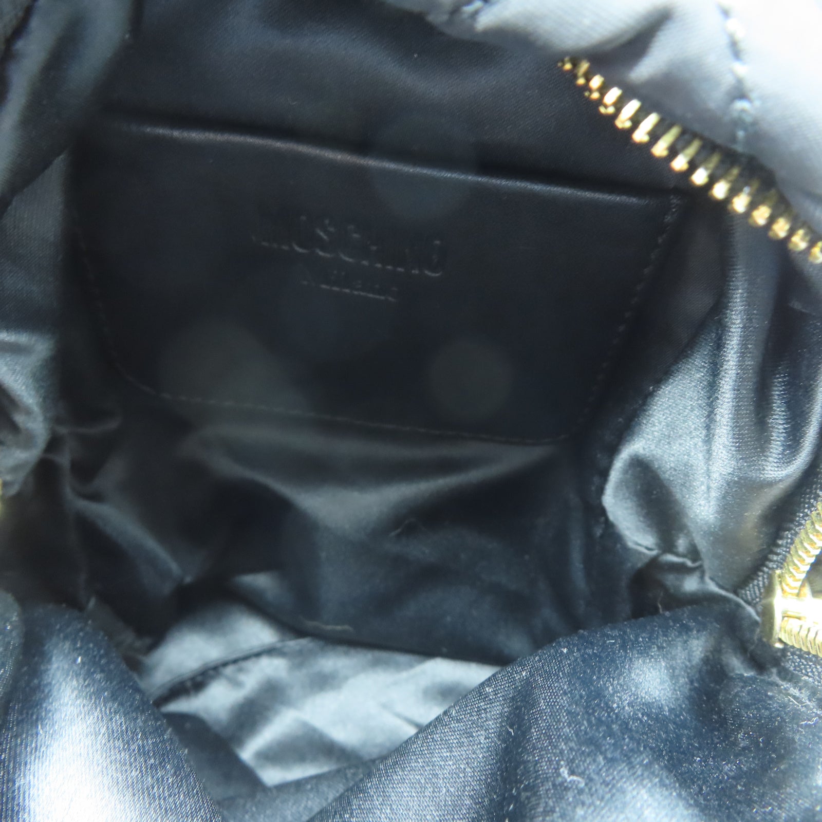 MOSCHINO 尼龍Mini Backpack背包金扣背包黑色