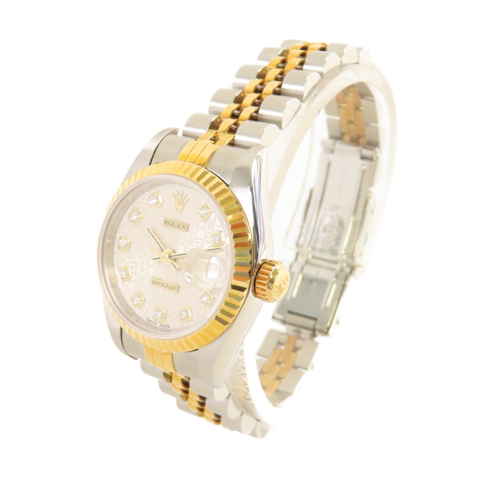 ROLEX Datejust 26mm Watch18K黃金/不鏽鋼自動機芯手錶貝殼色/金色/銀色