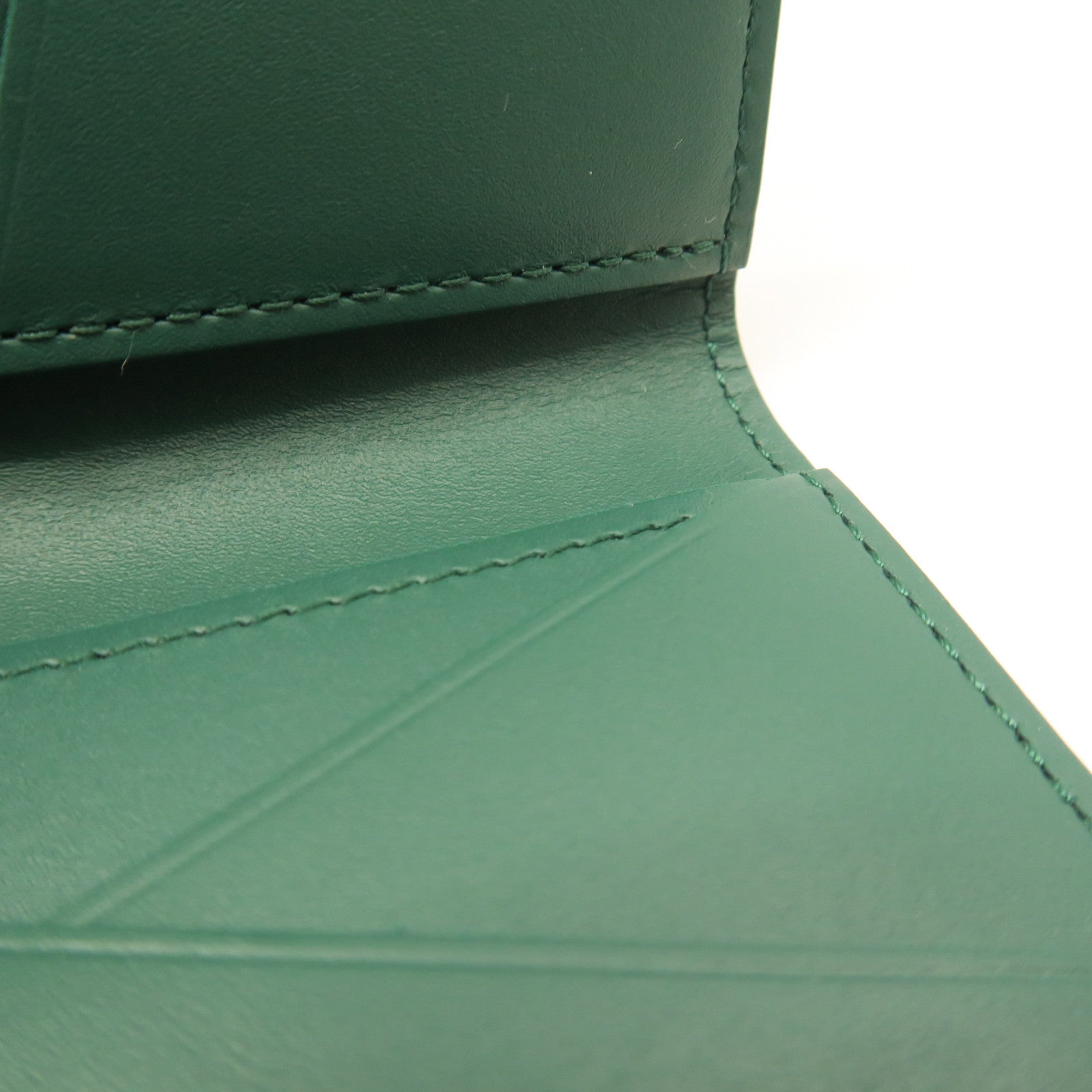 LOUIS VUITTON Cowhide Leather Aerogram Pocket Organizer Card Holder Green