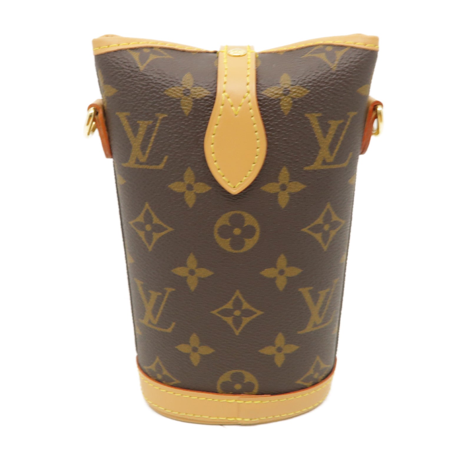 LOUIS VUITTON Monogram Fold Me金扣肩背袋棕色