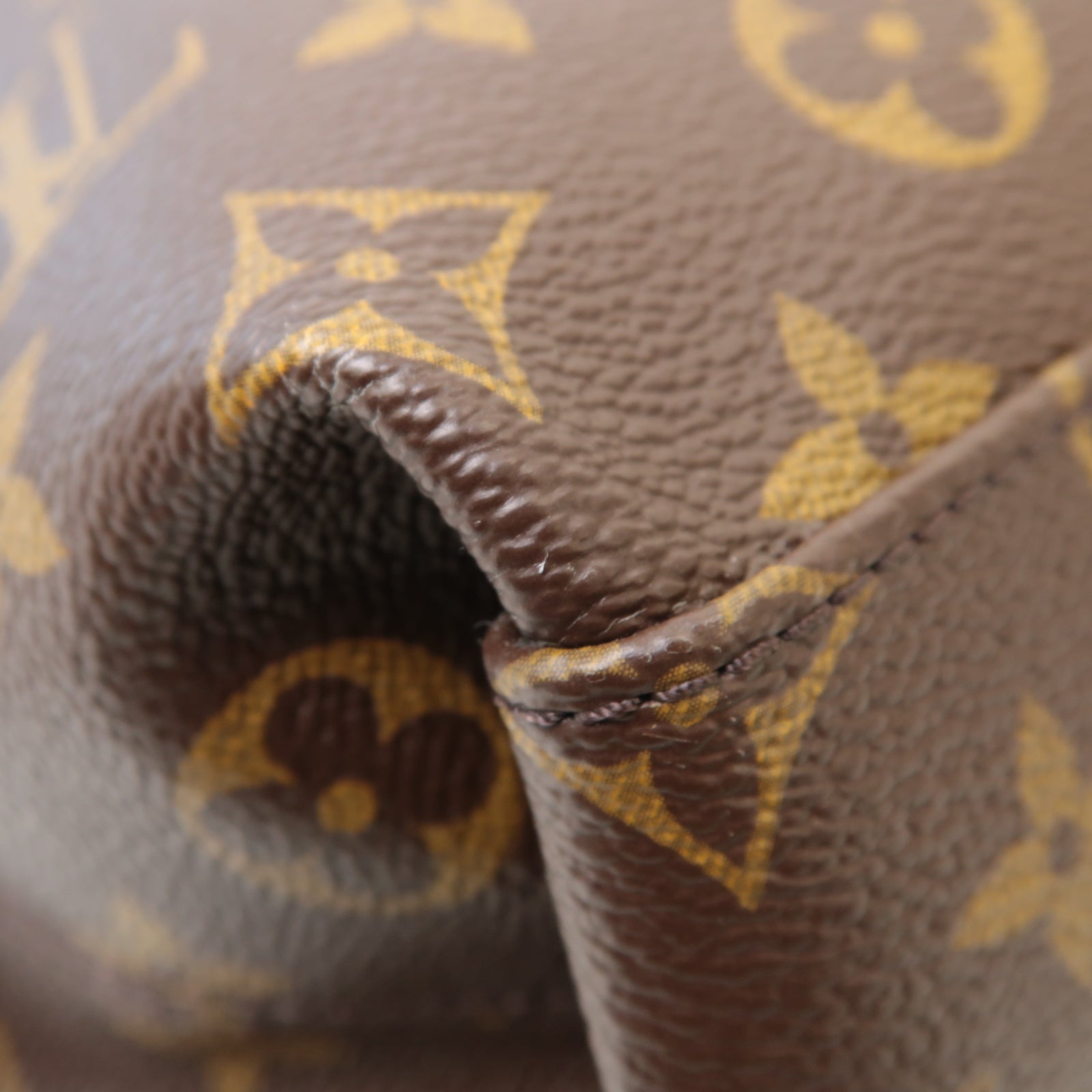 LOUIS VUITTON Monogram Tuileries Besace金扣手挽肩背兩用袋啡色/紅色