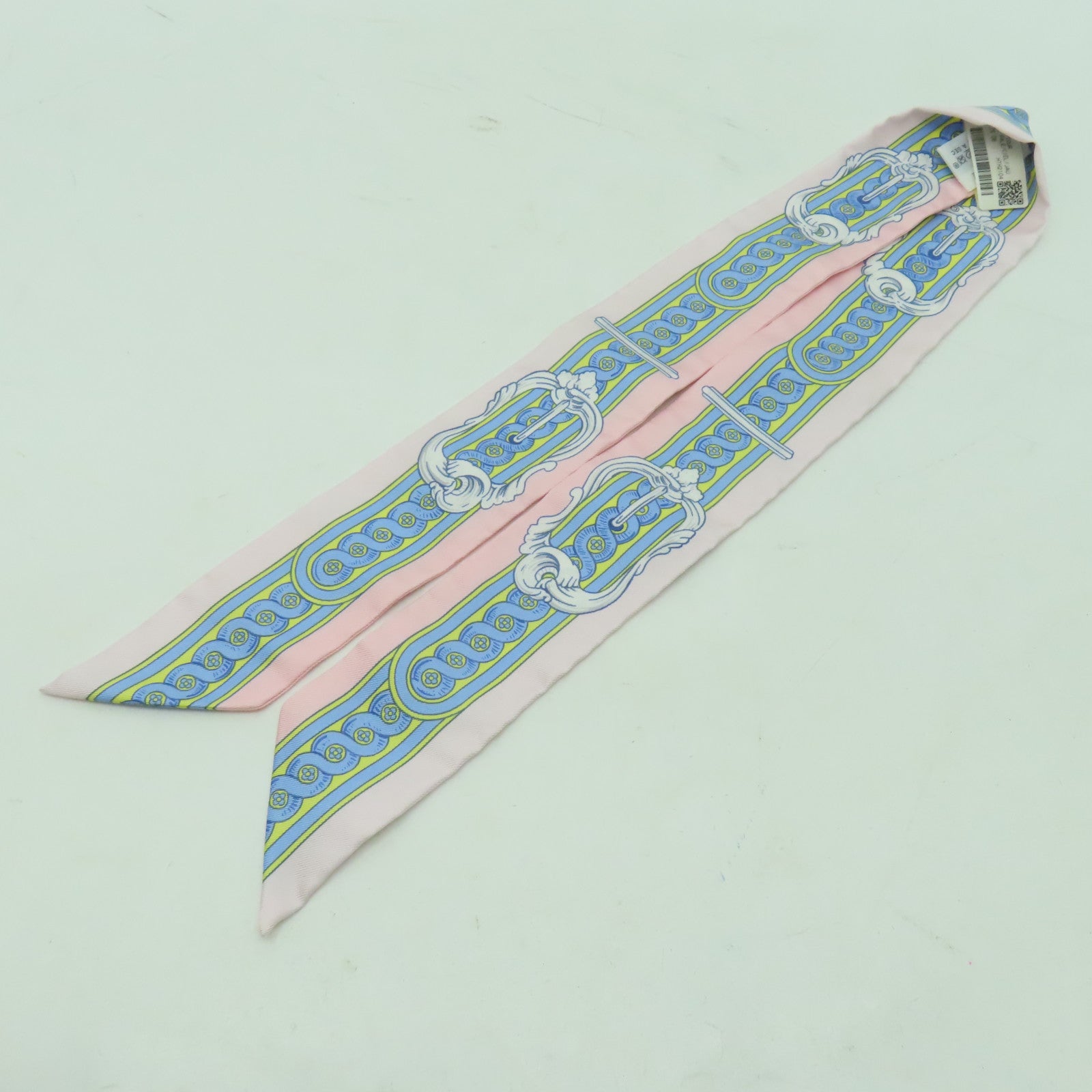 HERMES 【激減優惠】絲質Twilly絲巾粉紅色