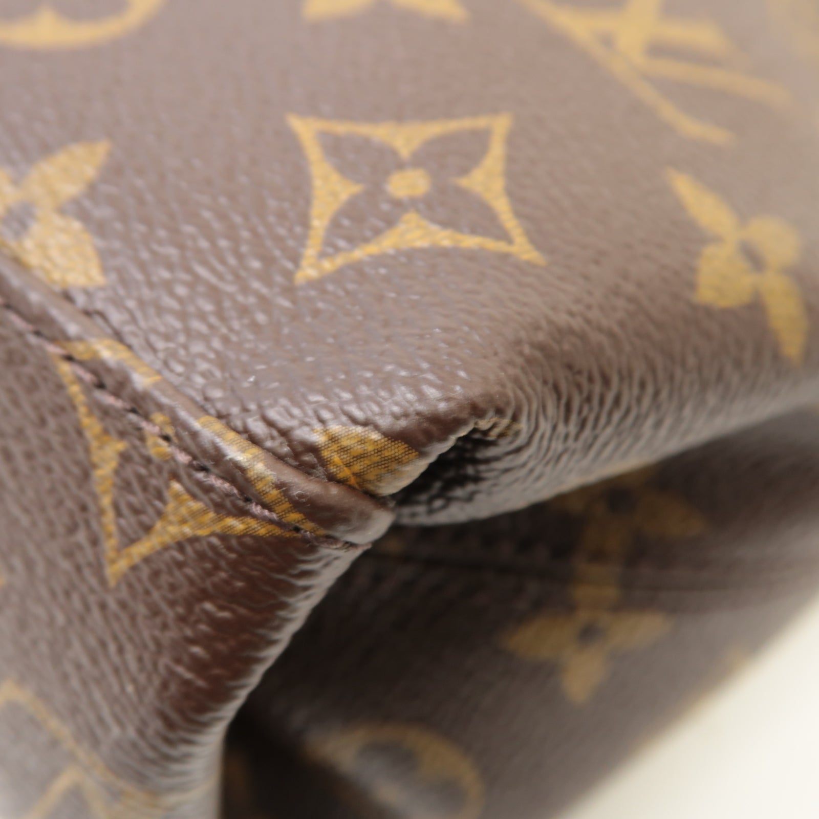 LOUIS VUITTON Monogram Tuileries Besace金扣手挽肩背兩用袋啡色/紅色