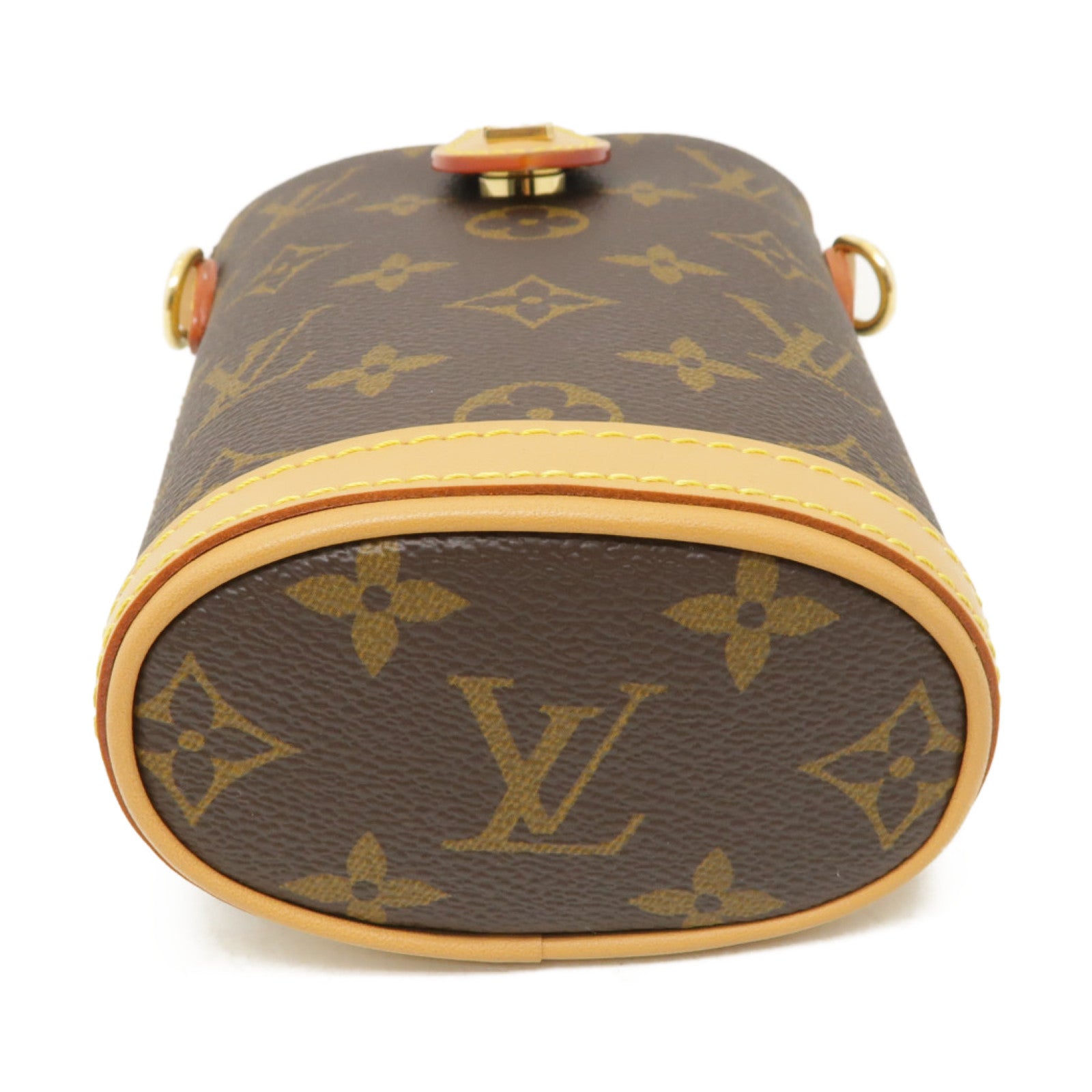 LOUIS VUITTON Monogram Fold Me金扣肩背袋棕色