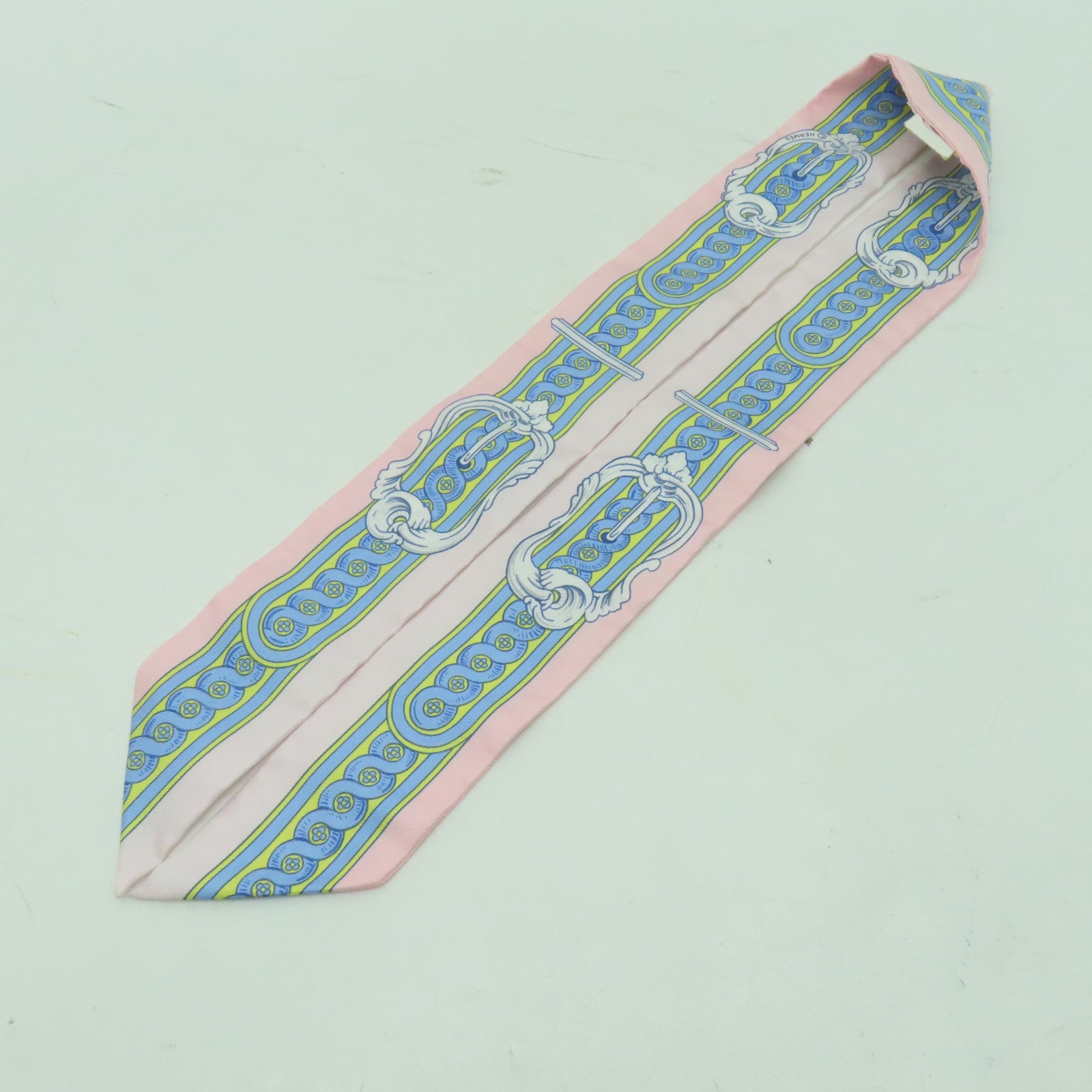 HERMES 【激減優惠】絲質Twilly絲巾粉紅色