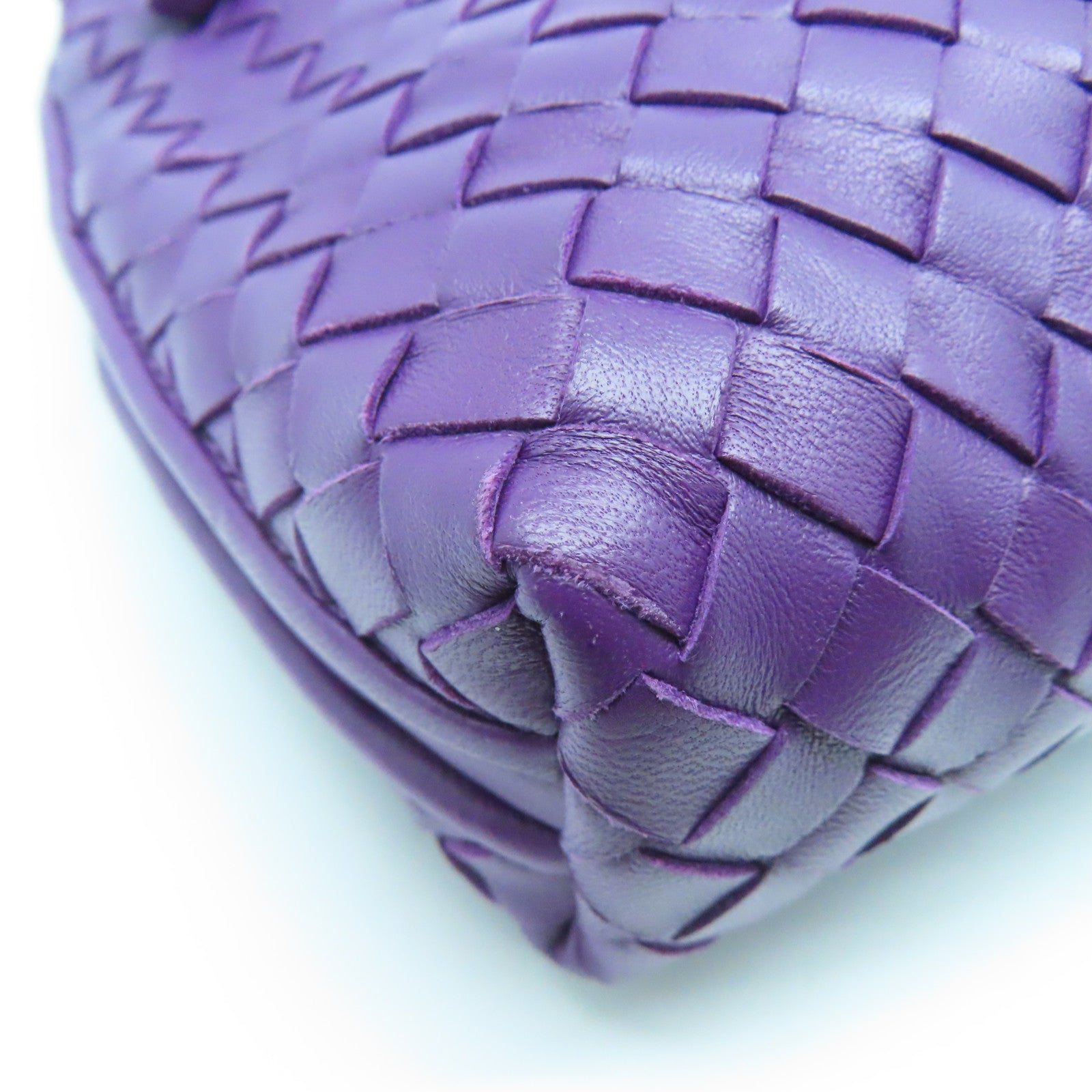BOTTEGA VENETA 织纹皮革Shoulder Bag肩背袋紫色