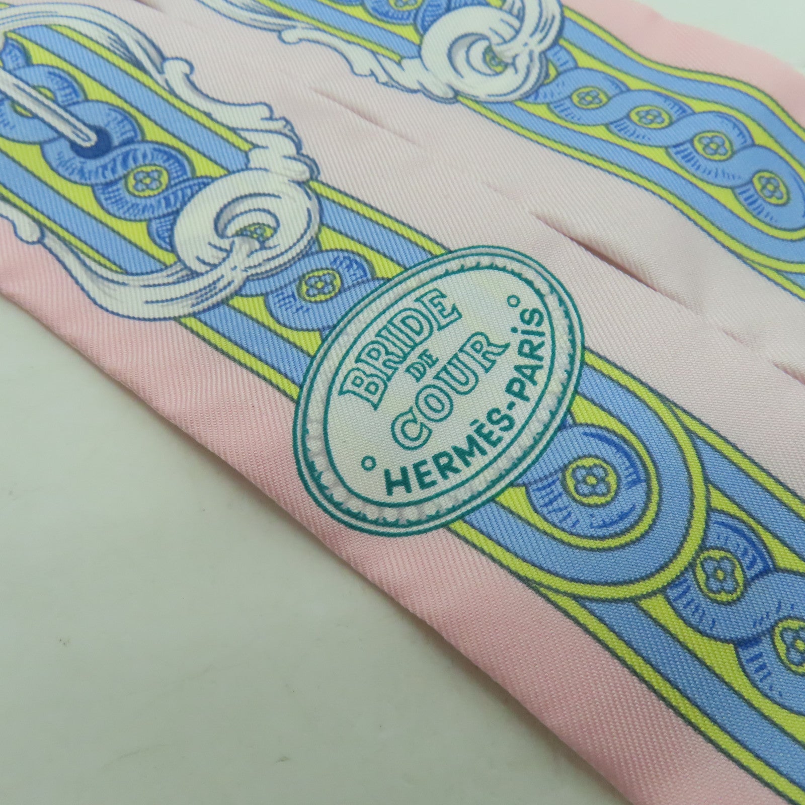 HERMES 【激減優惠】絲質Twilly絲巾粉紅色