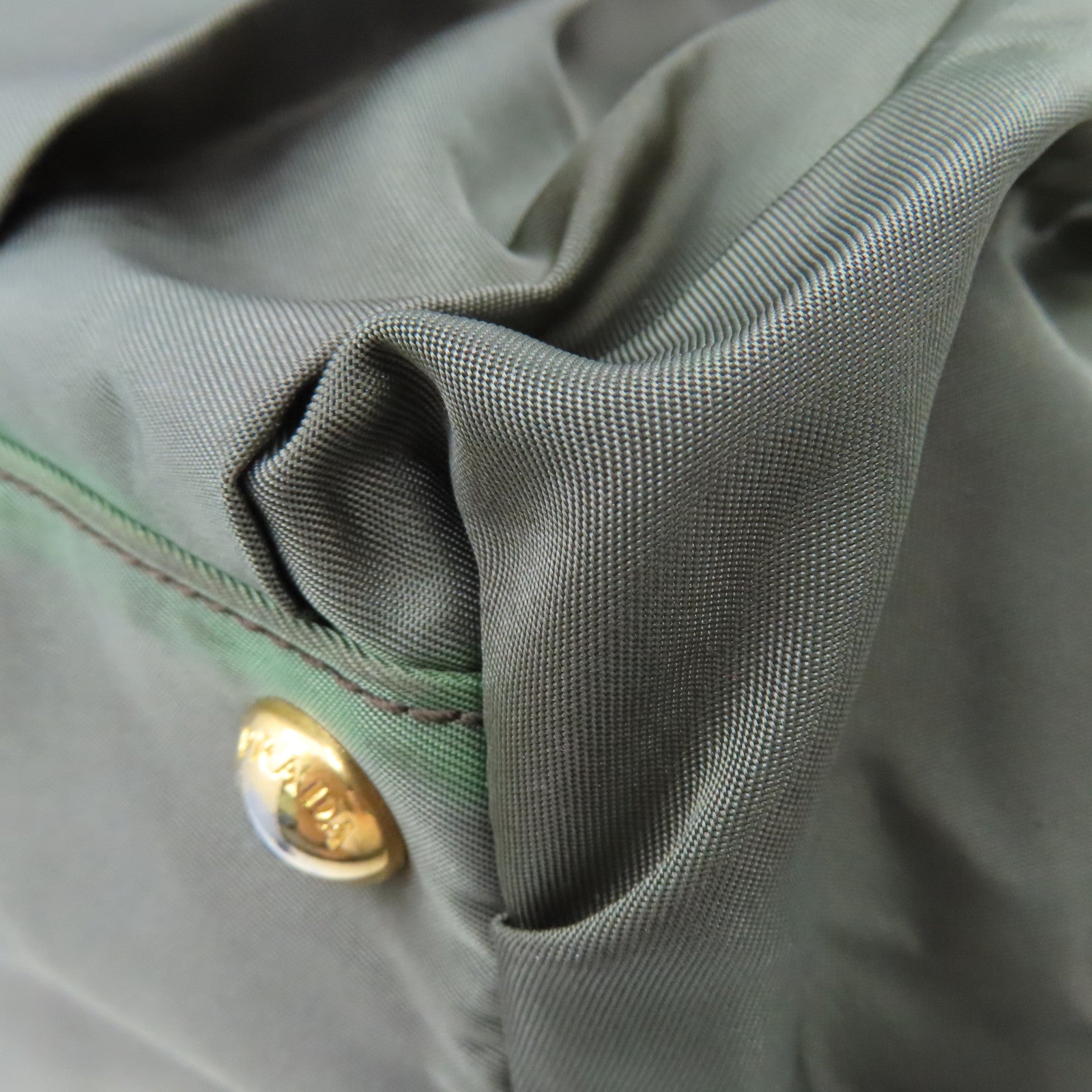 PRADA 尼龍Tote Bag手挽袋軍綠色/啡色