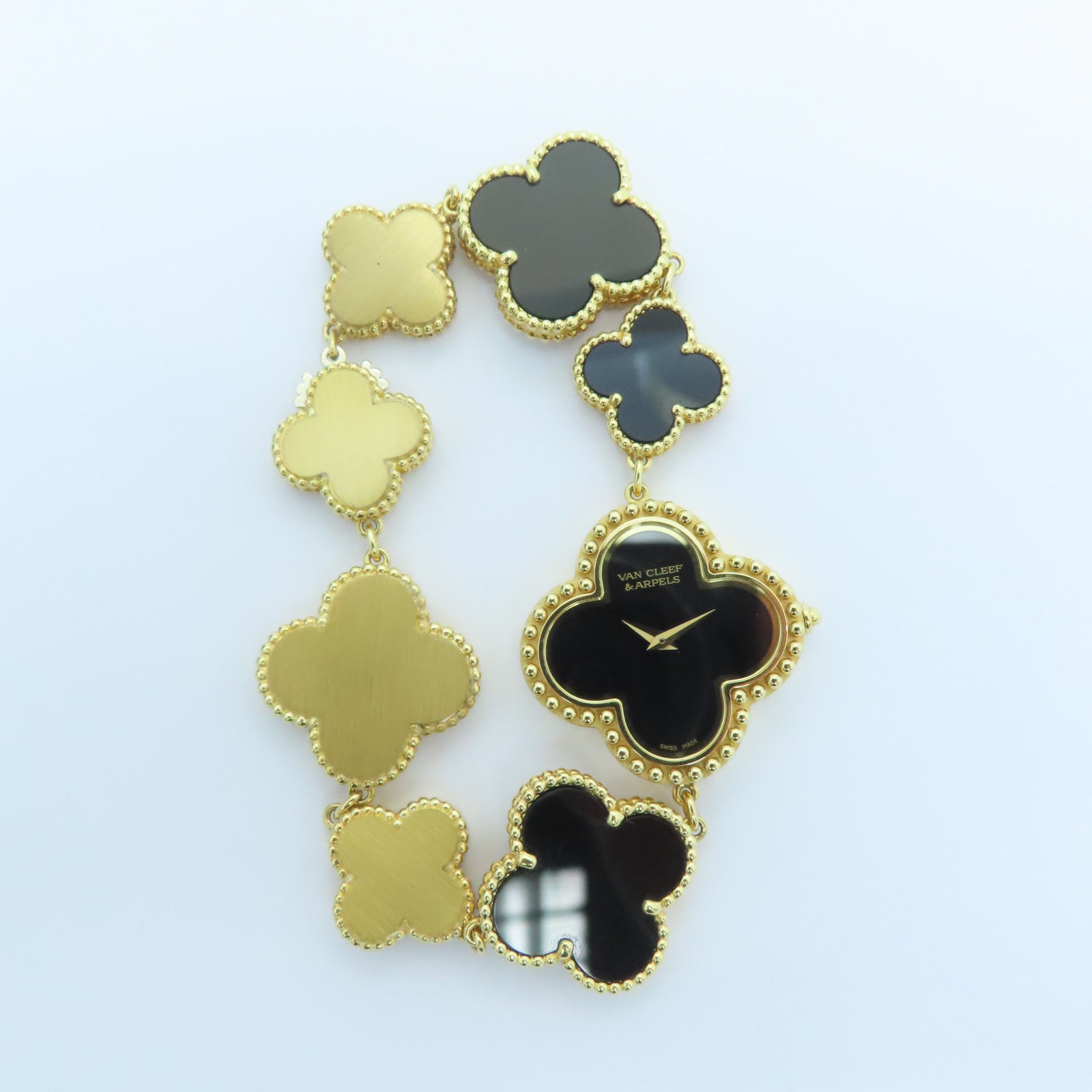 Van Cleef & Arpels 18K 黃金Alhambra Small Model Quartz Watch手錶