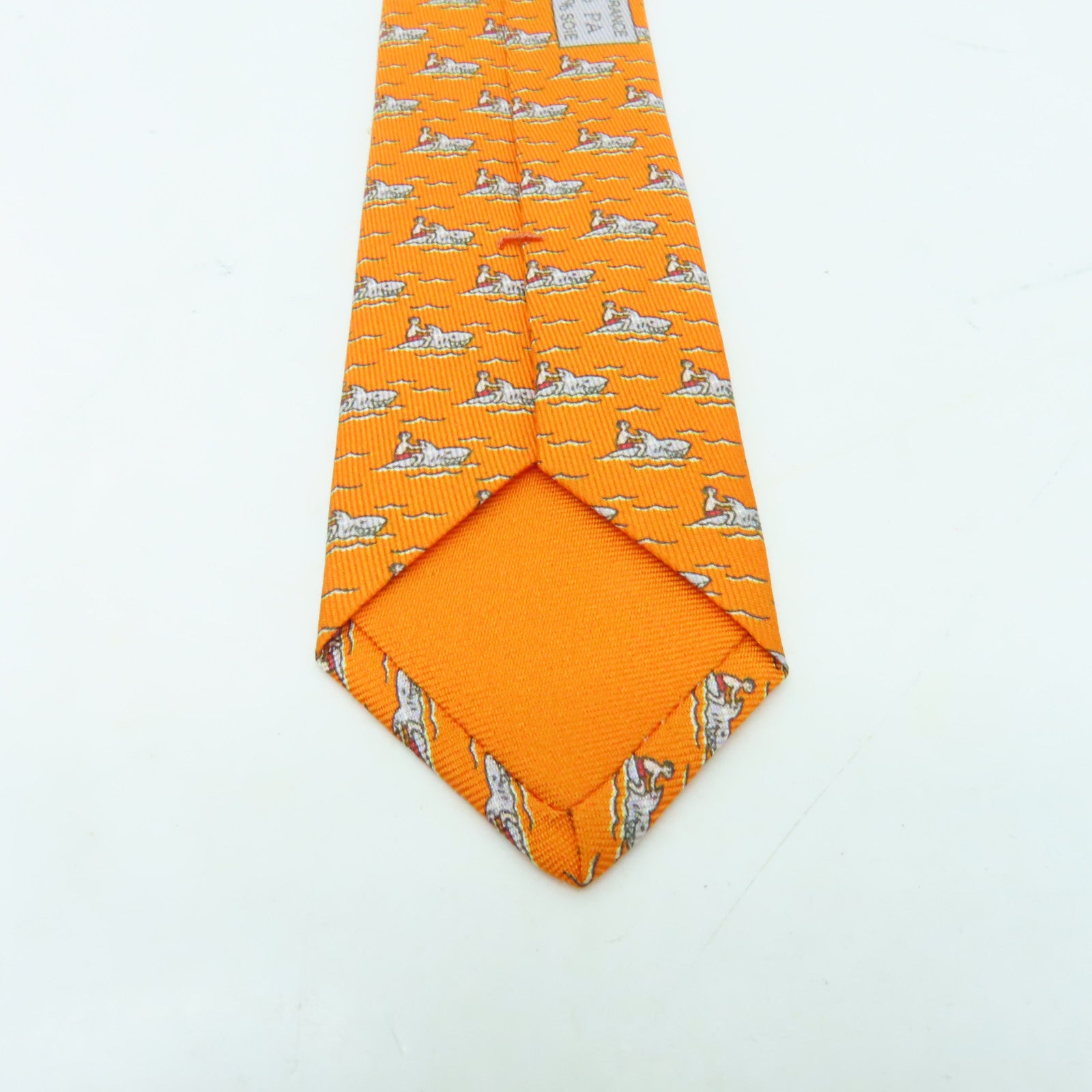 HERMES 丝质Necktie领带橙色