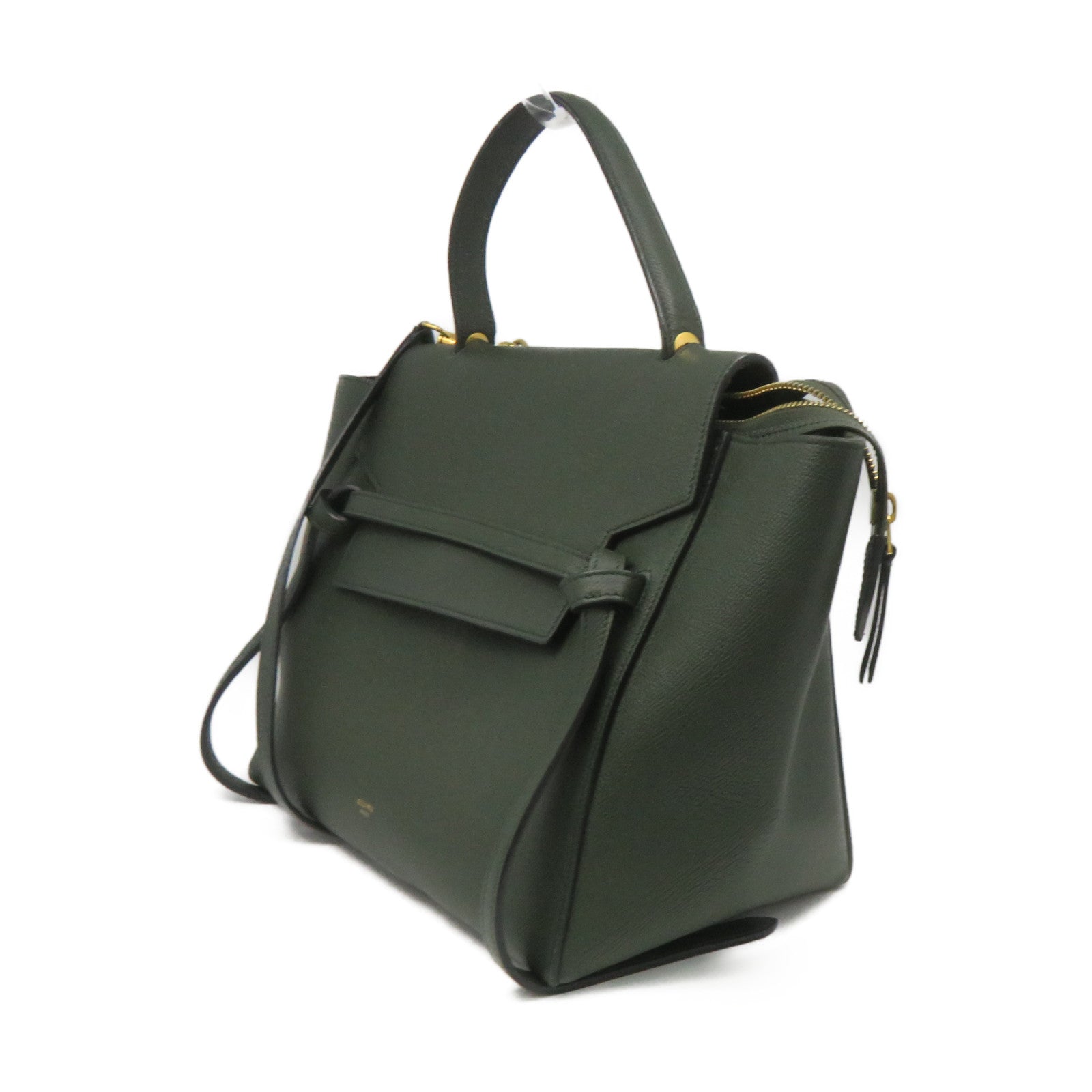 MEDIUM APPOLINE BAG IN SUPPLE CALFSKIN - GREEN CLAY | CELINE