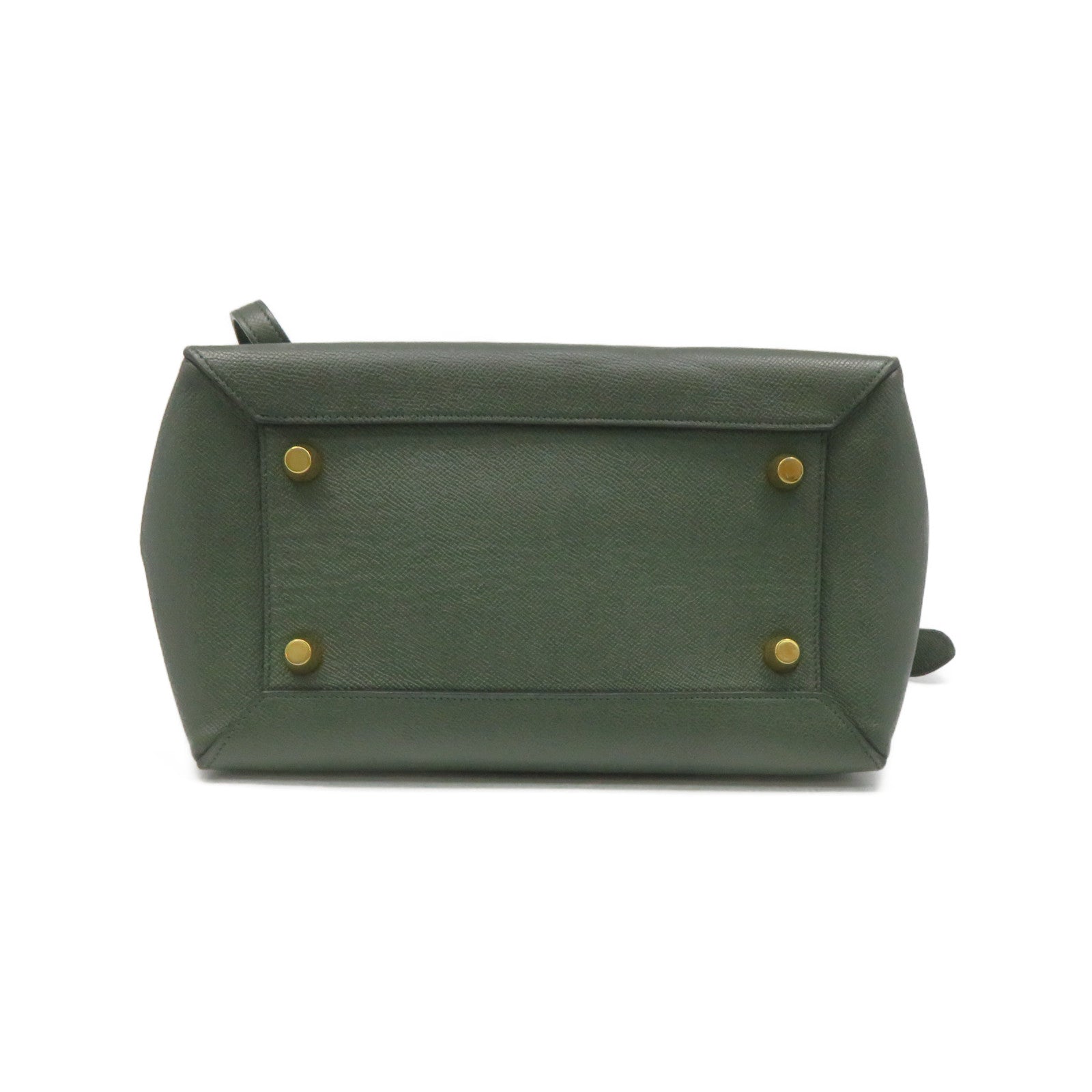 CELINE Cowhide Leather Mini Belt Bag 2Way Shoulder Bag Handle Shoulder Bag Green