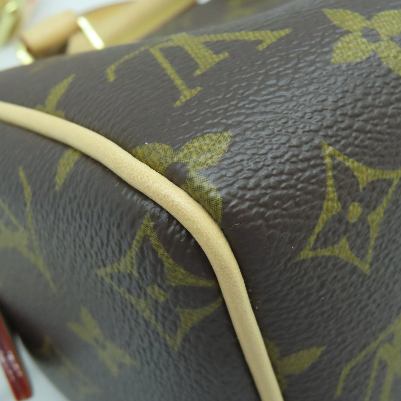 LOUIS VUITTON Monogram Speedy Bandouliere 20金扣手挽肩背兩用袋棕色