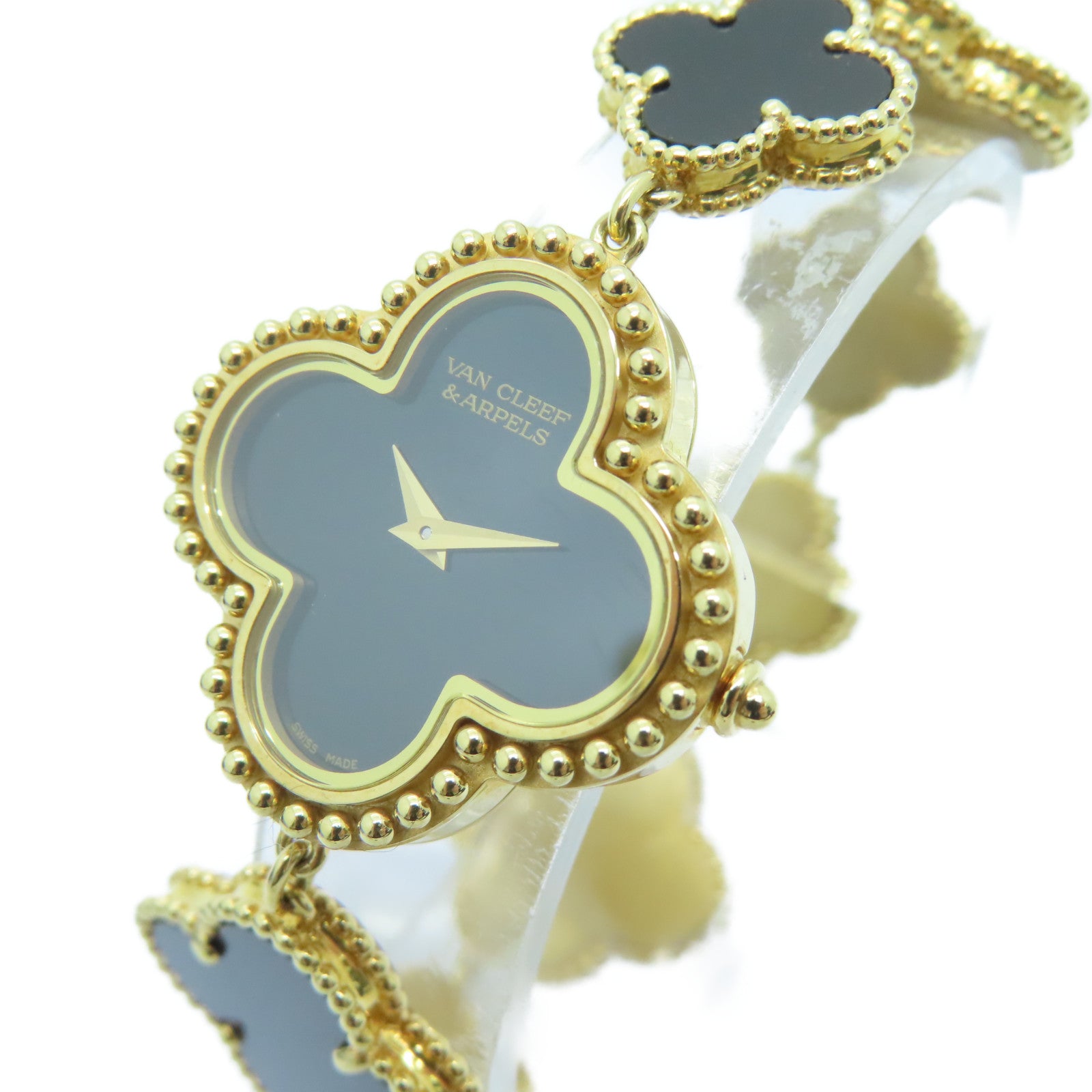 Van Cleef & Arpels 18K 黃金Alhambra Small Model Quartz Watch手錶