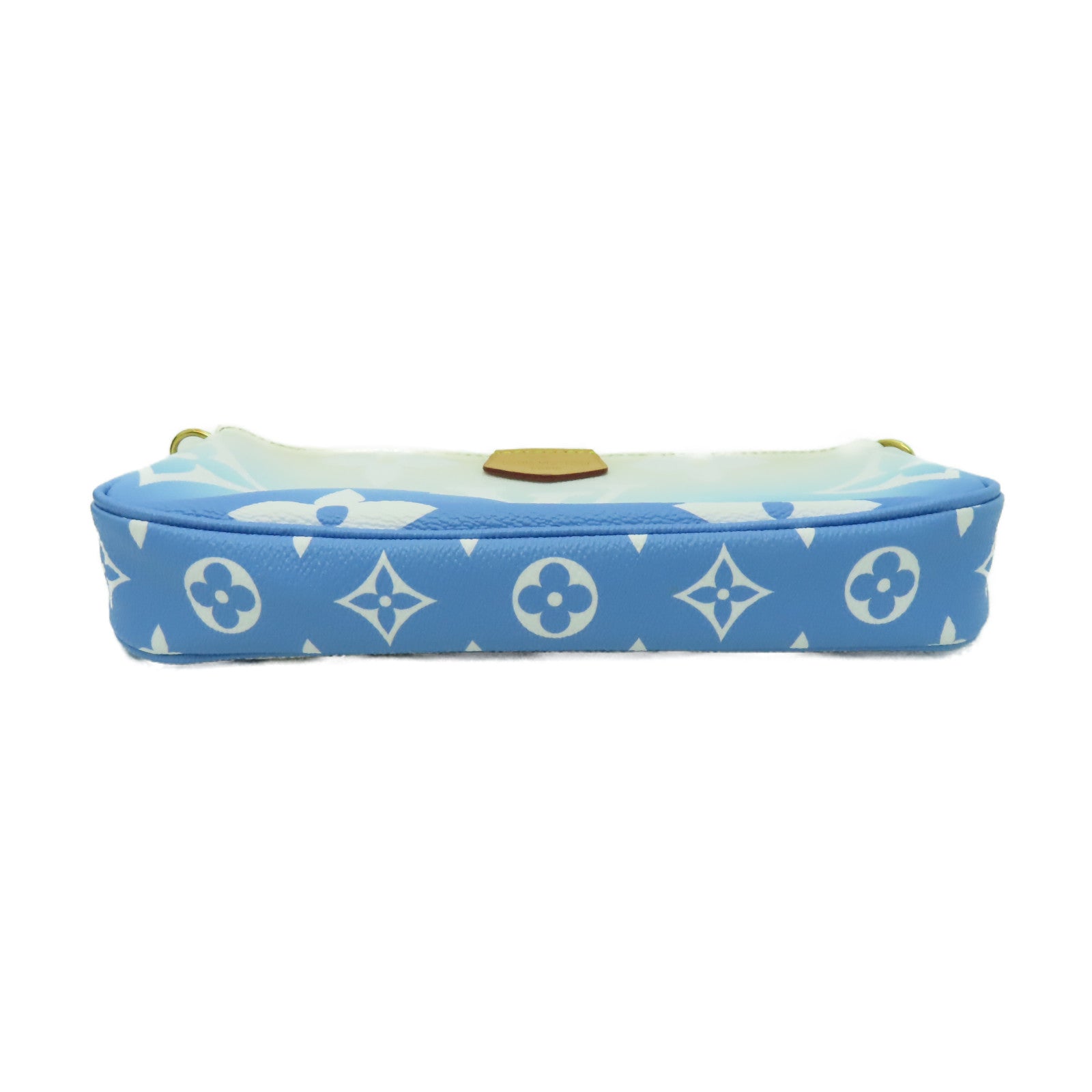 LOUIS VUITTON Monogram Giant Multi Pochette金扣肩背袋藍色/白色
