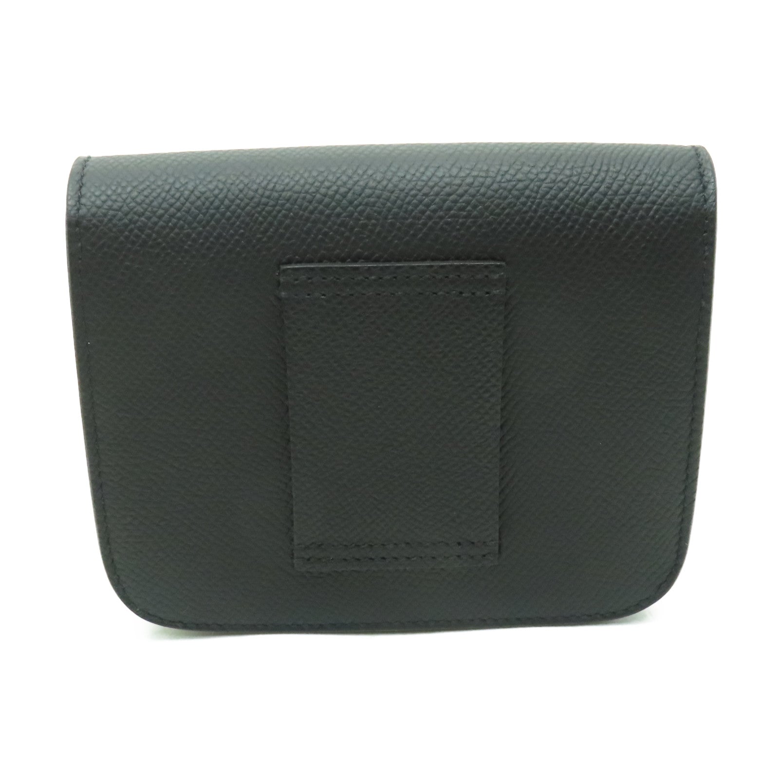 HERMES Epsom皮革Constance Slim金扣手拿包黑色