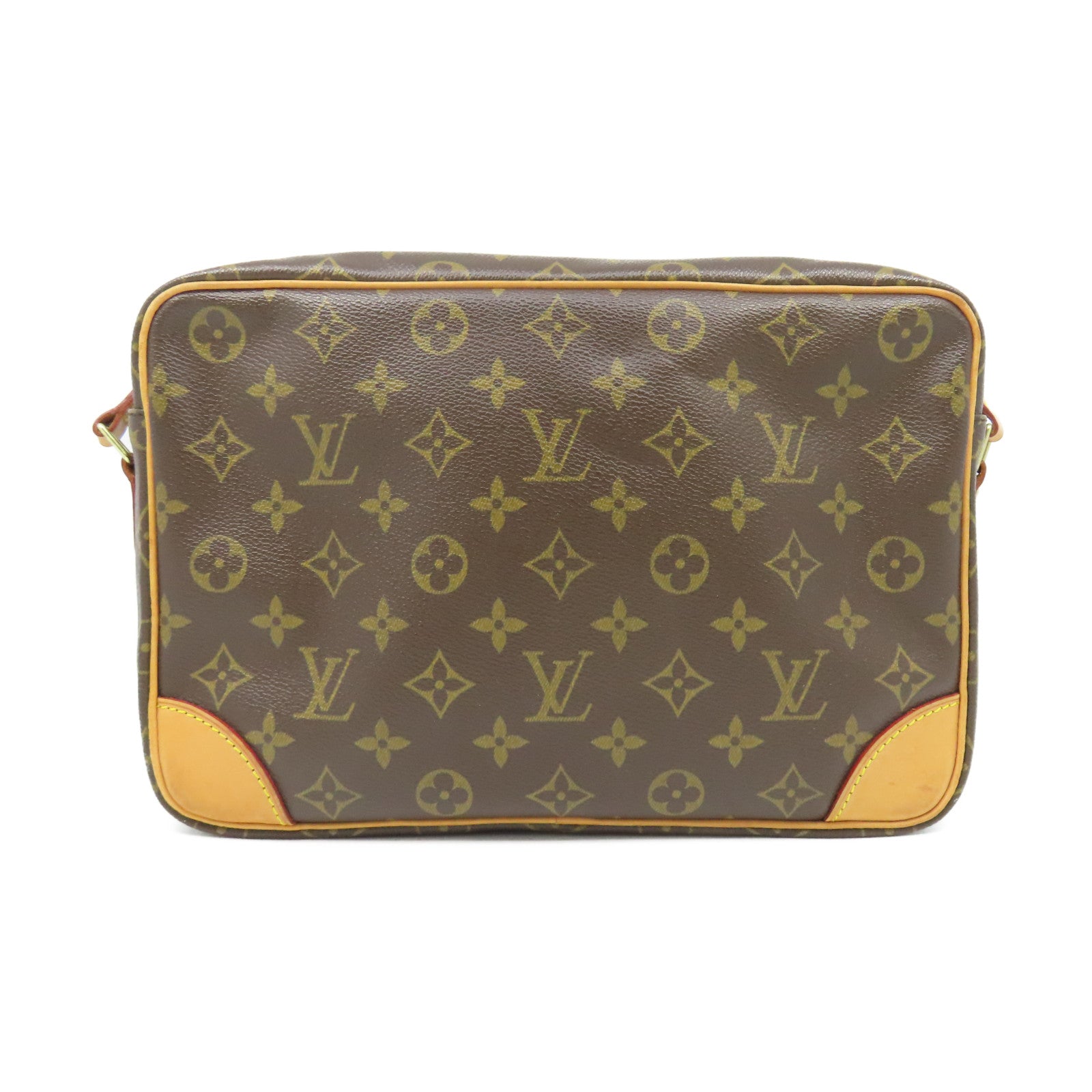 LOUIS VUITTON Monogram Trocadero 27金扣肩背袋啡色