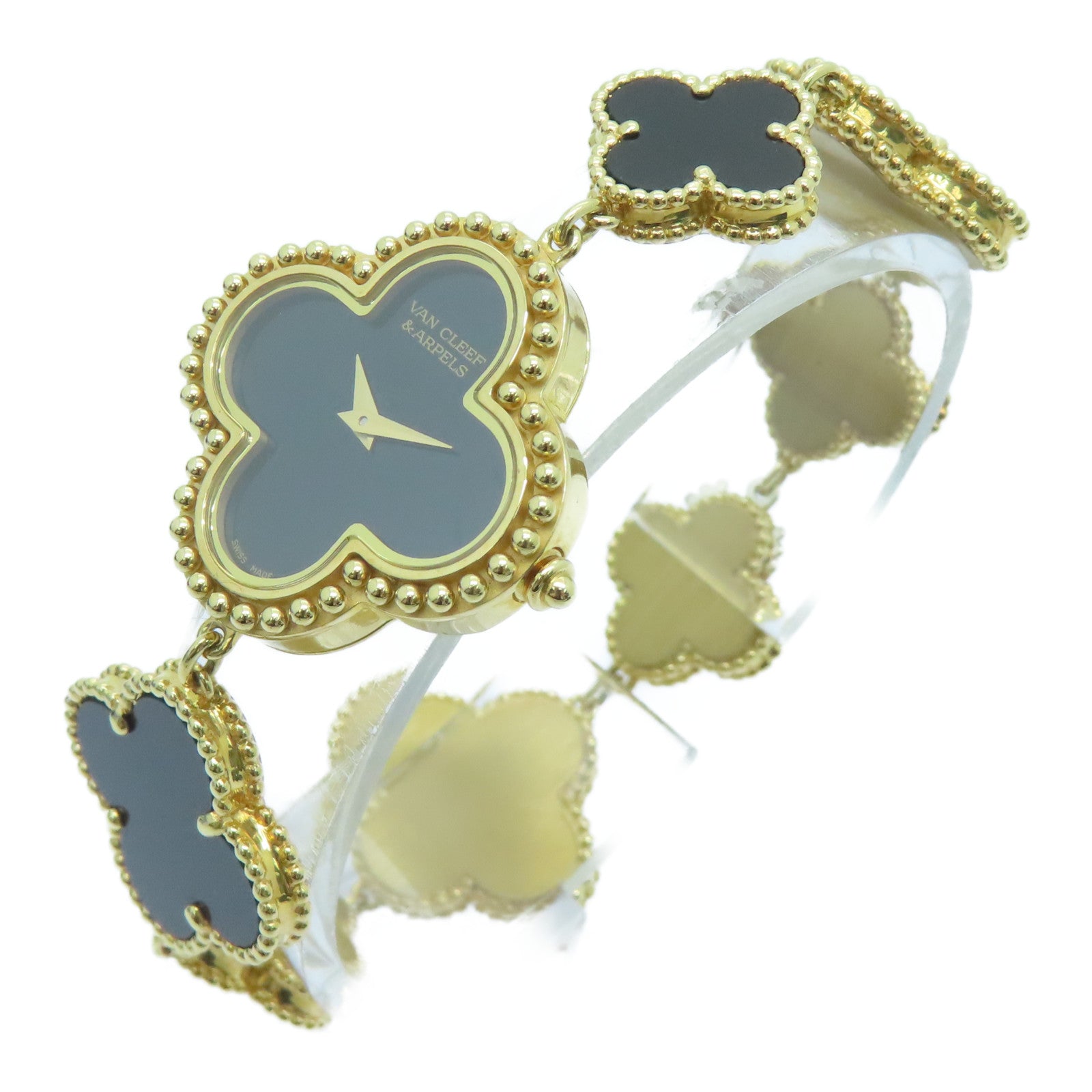 Van Cleef & Arpels 18K 黃金Alhambra Small Model Quartz Watch手錶