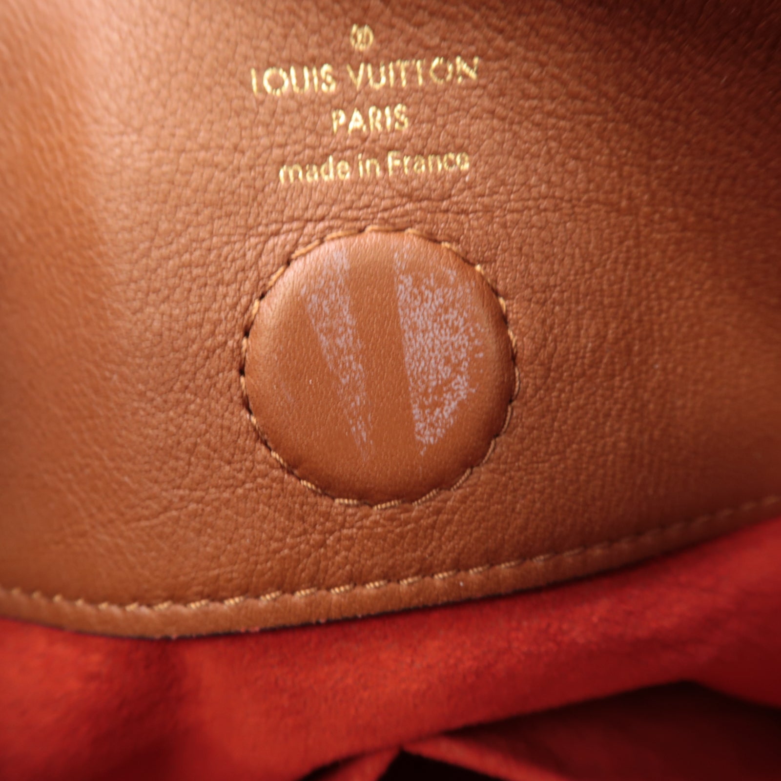 LOUIS VUITTON Monogram Tuileries Besace金扣手挽肩背兩用袋啡色/紅色