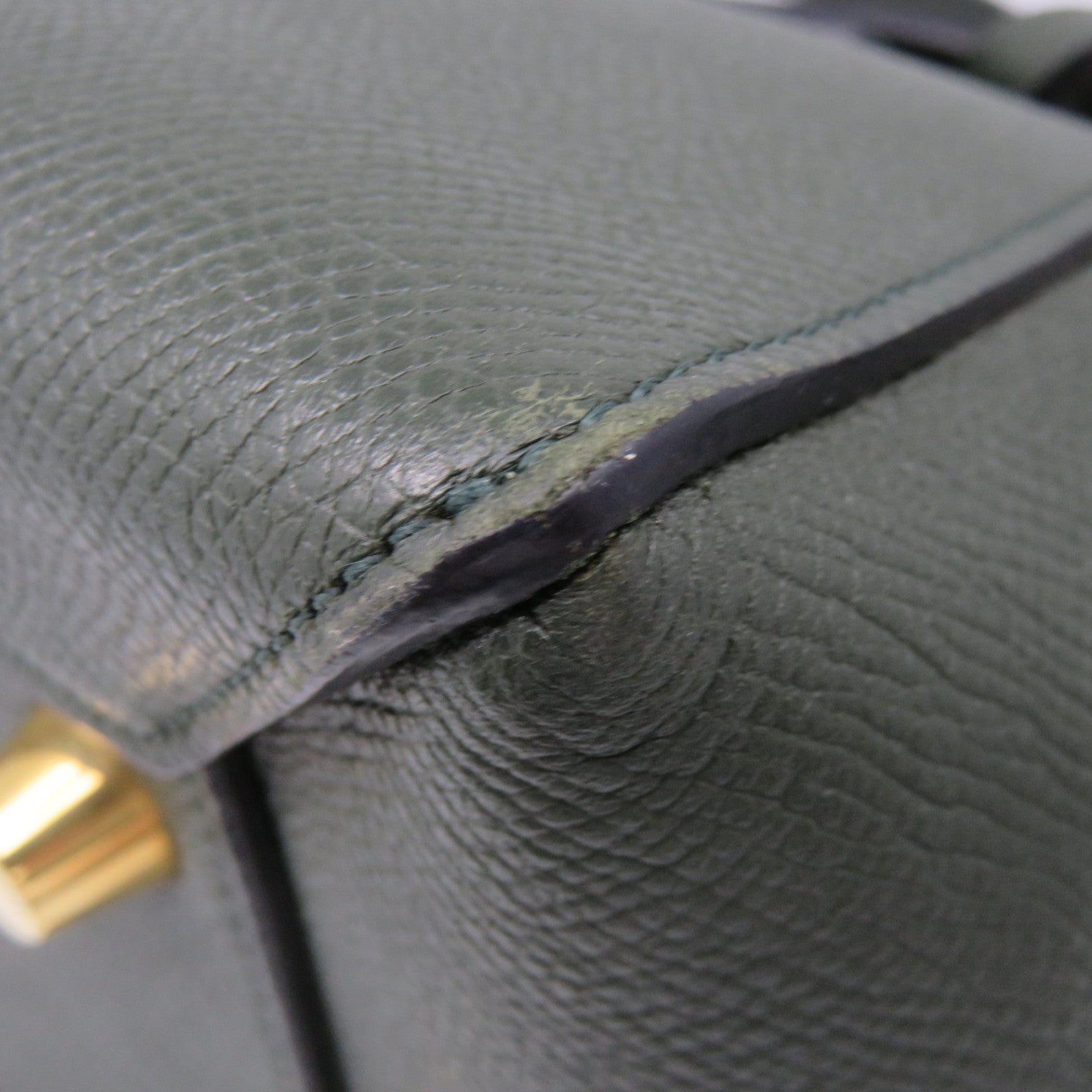 CELINE Cowhide Leather Mini Belt Bag 2Way Shoulder Bag Handle Shoulder Bag Green