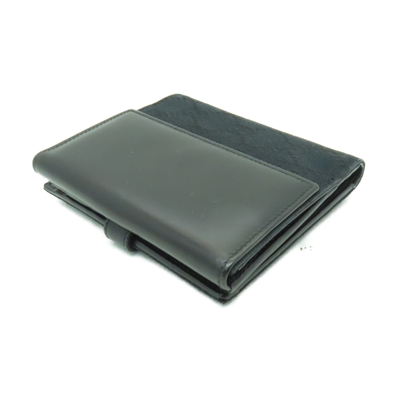 GUCCI 帆布Wallet銀扣錢包黒色