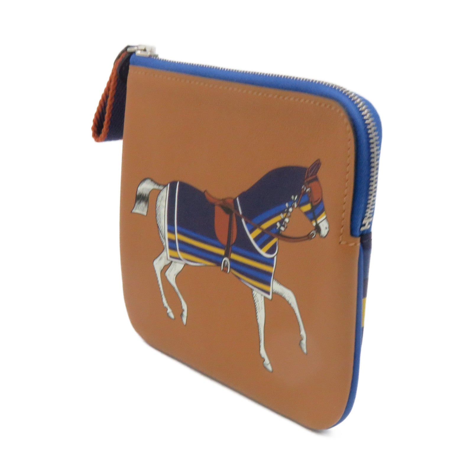 HERMES Evercolor皮革Pocket Pouch手拿包啡色/彩色