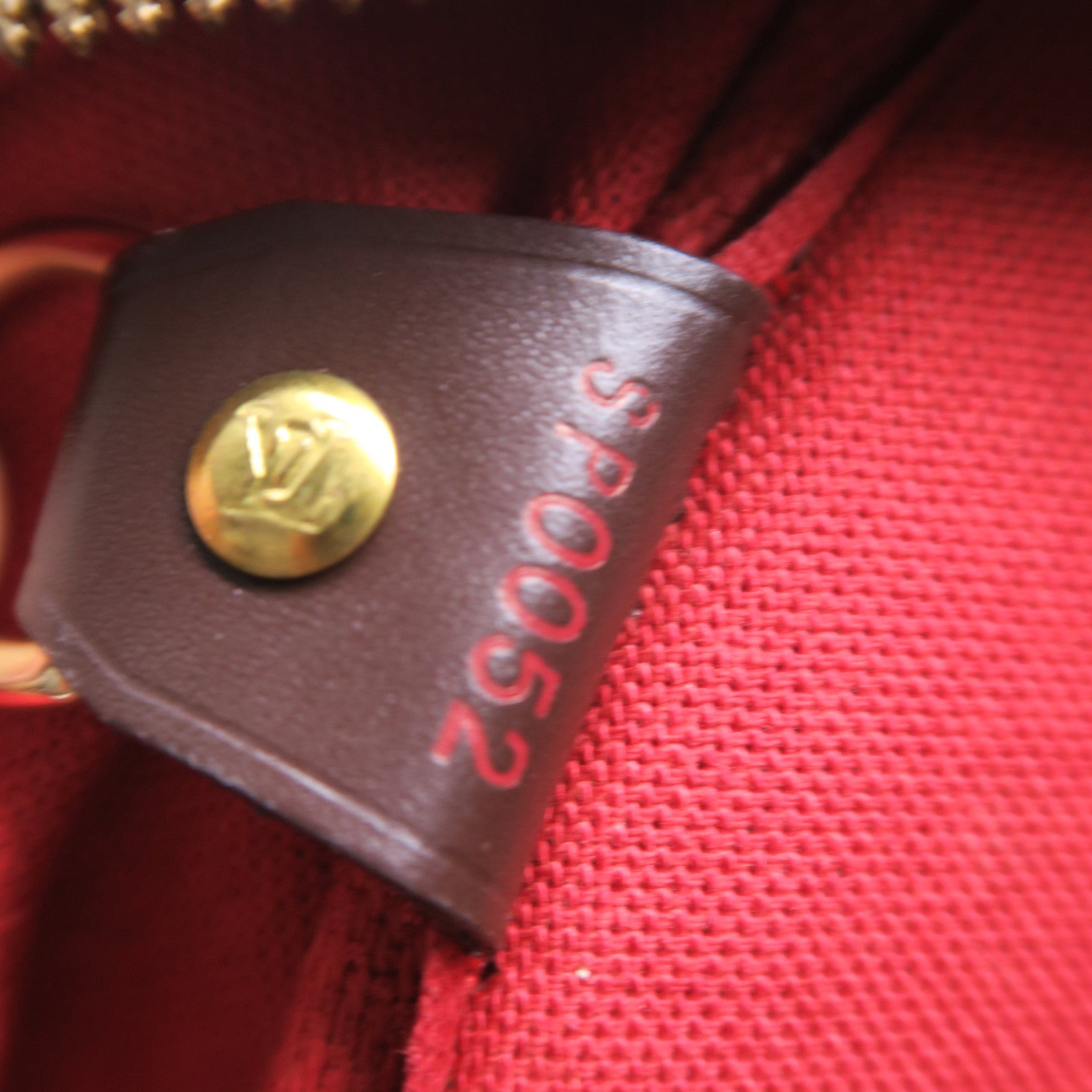 LOUIS VUITTON Damier Nolita 24金扣手挽袋棕色