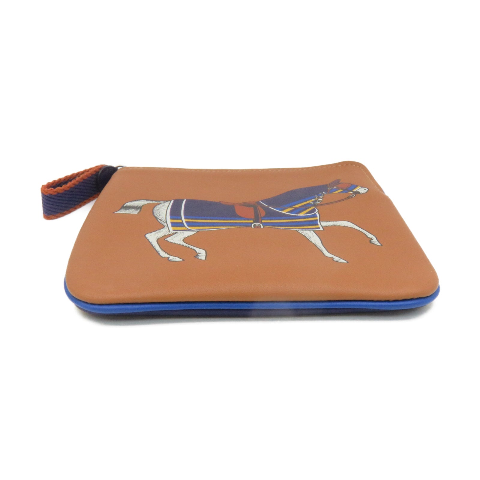 HERMES Evercolor皮革Pocket Pouch手拿包啡色/彩色