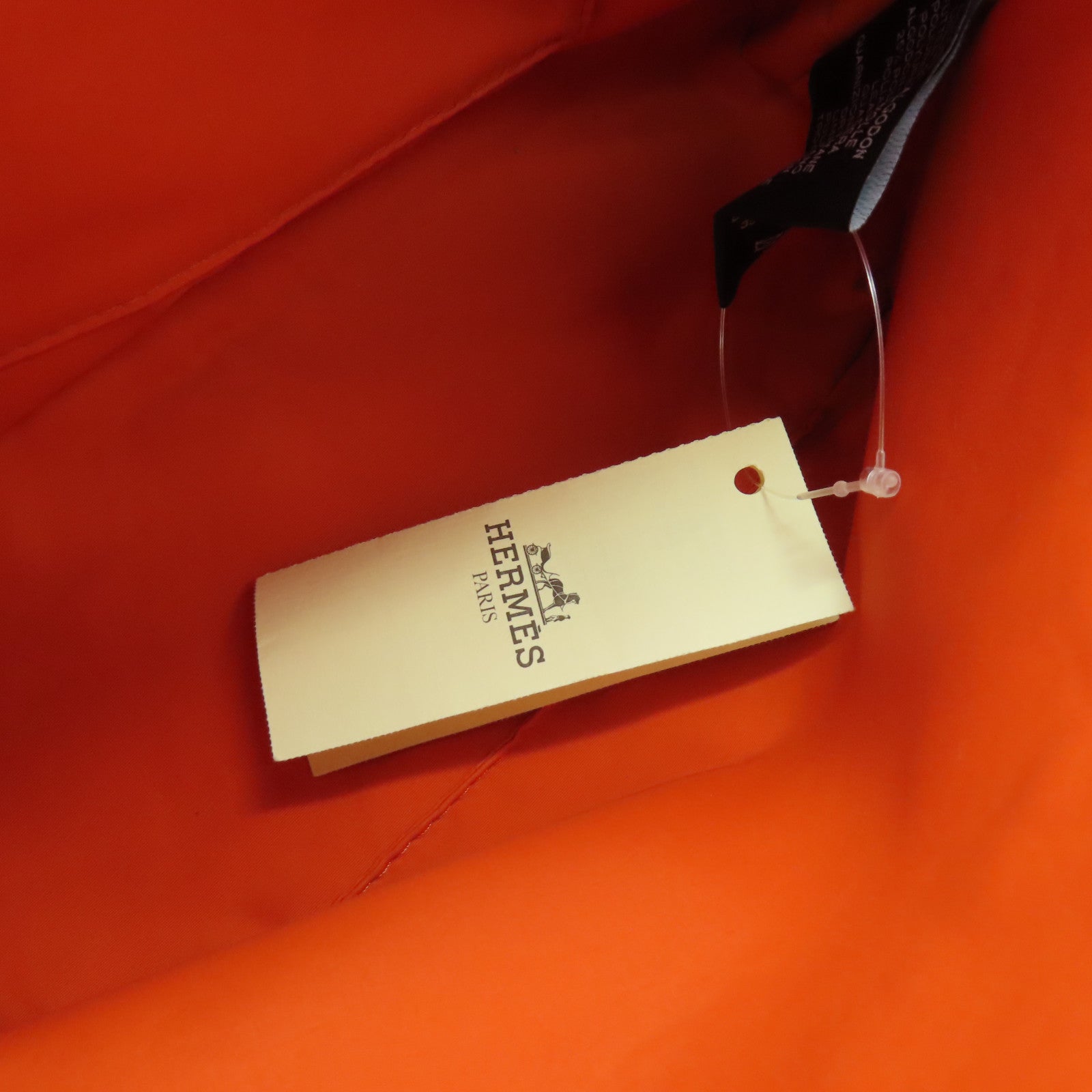 HERMES Toile H帆布Trousse Bolide MM銀扣手拿包橙色