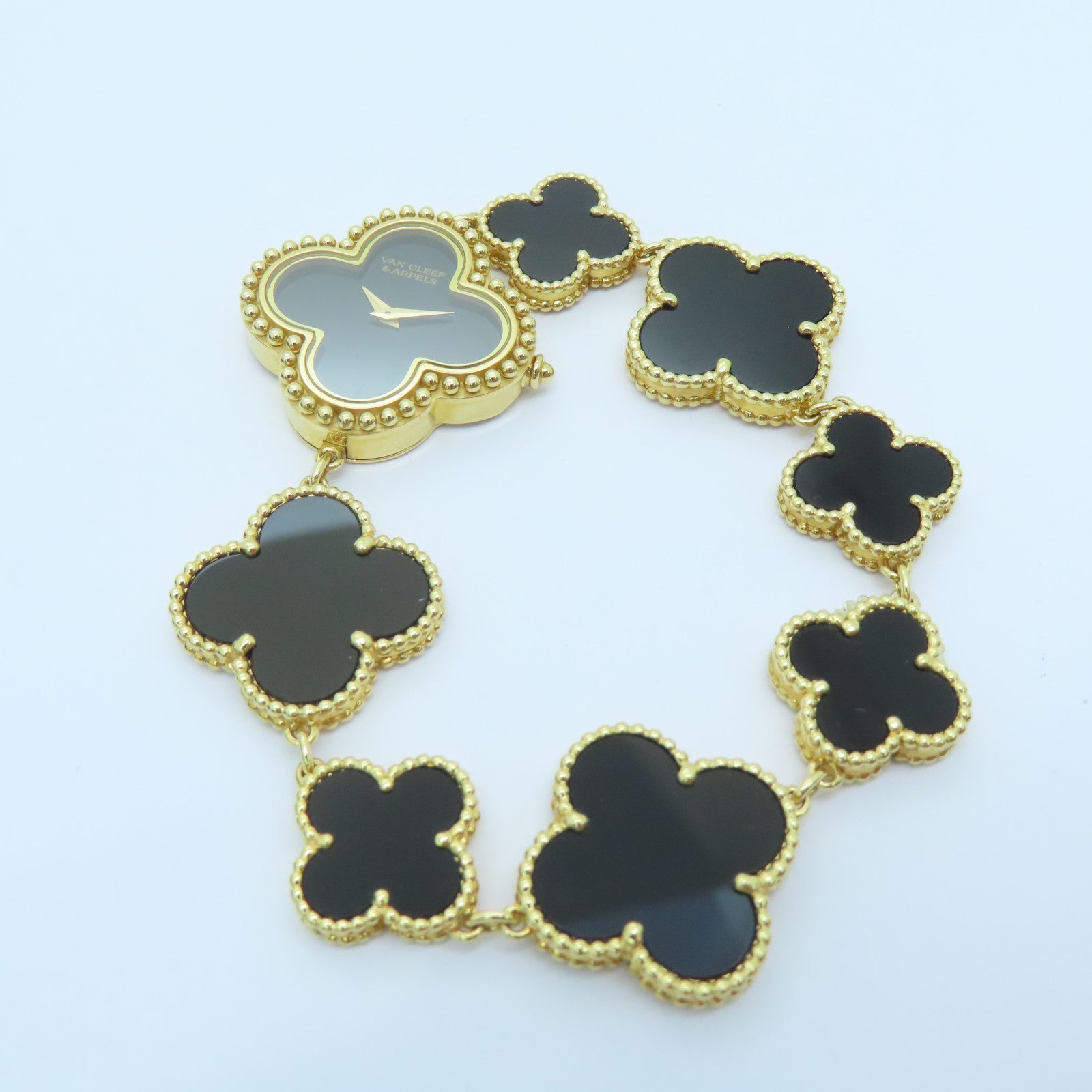 Van Cleef & Arpels 18K 黃金Alhambra Small Model Quartz Watch手錶