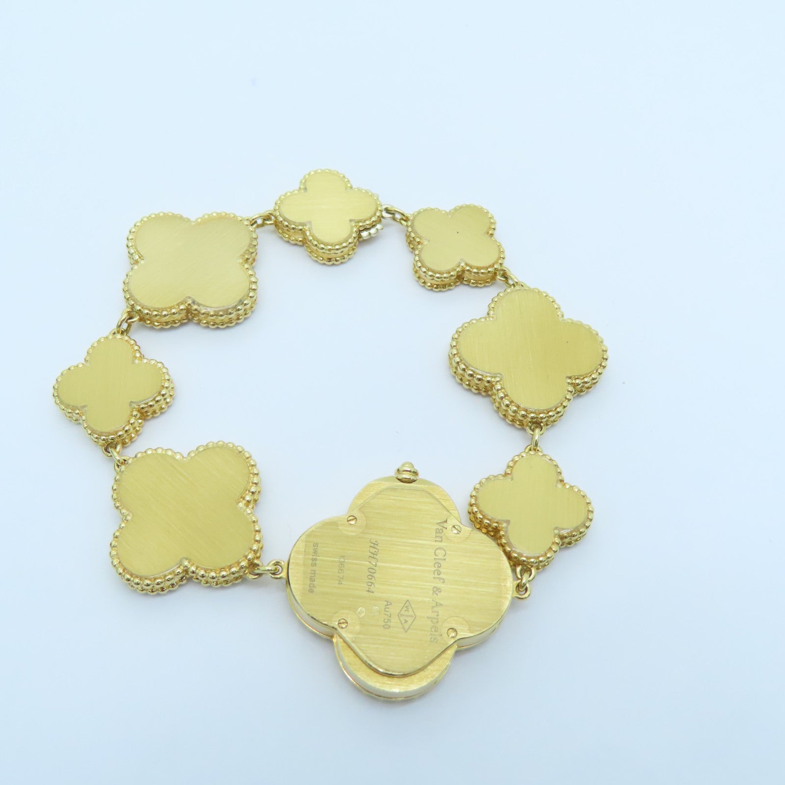 Van Cleef & Arpels 18K 黃金Alhambra Small Model Quartz Watch手錶